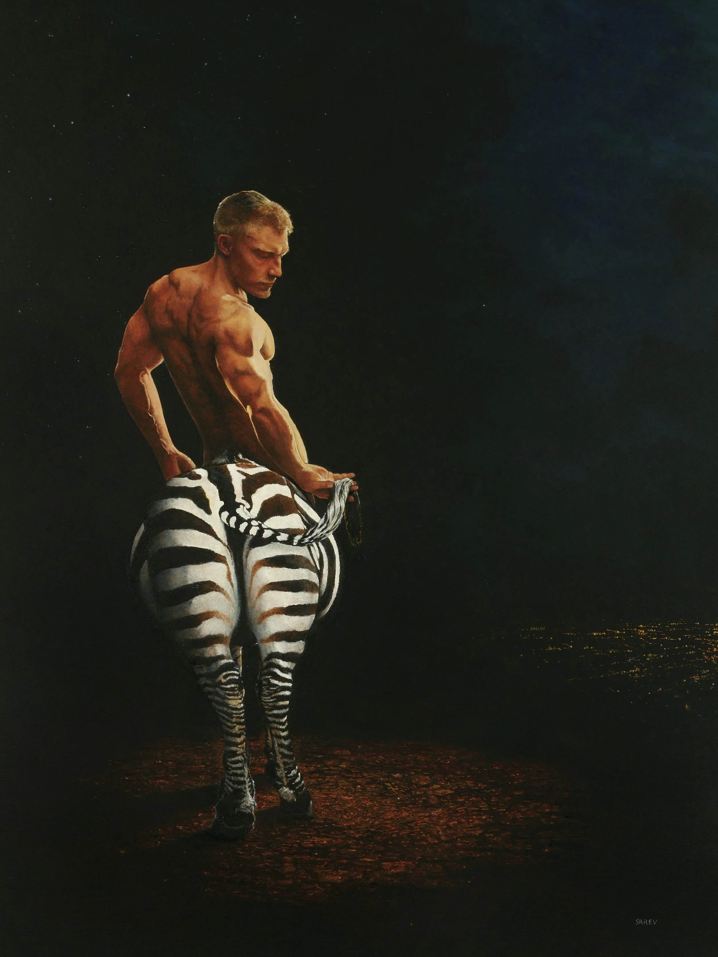 Zebroscuro - Oil on linen - 60x81cm