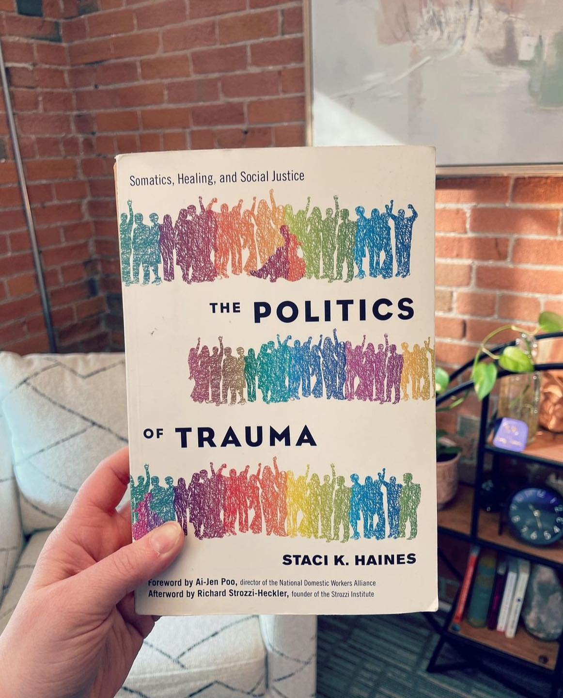 Check out: The Politics of Trauma by Staci Haines 

Favourite quote: &ldquo;If we do not understand and integrate the shaping power of institutions, social norms, economic systems, oppression, &amp; privilege alongside the profound influences of fami