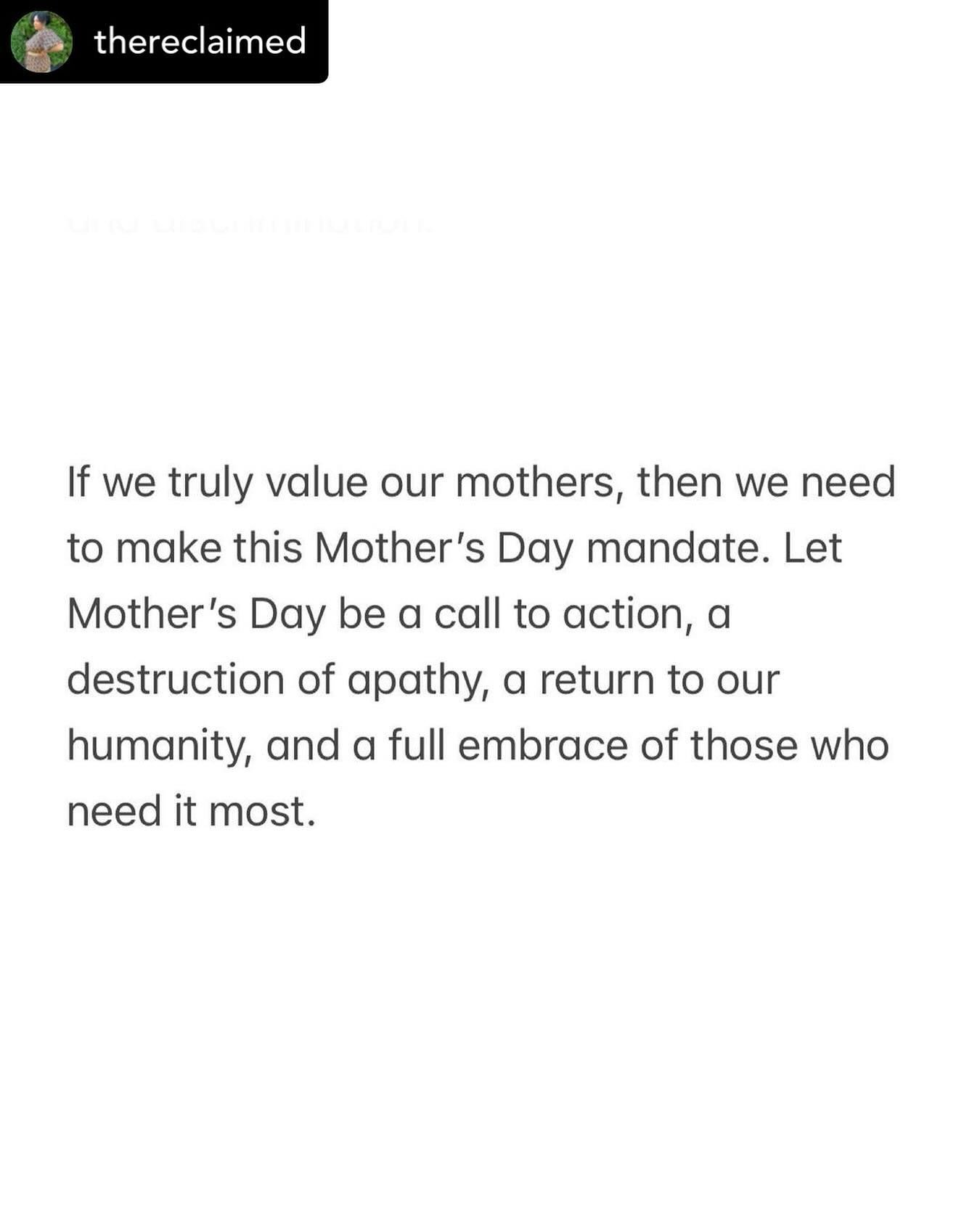 Posted @withregram &bull; @thereclaimed To our mothers.
.
Head to @thereclaimed the read this post in its entirely today 
.
.
#mothersday #mentalhealth #antioppression #motherhood #healing #liberation