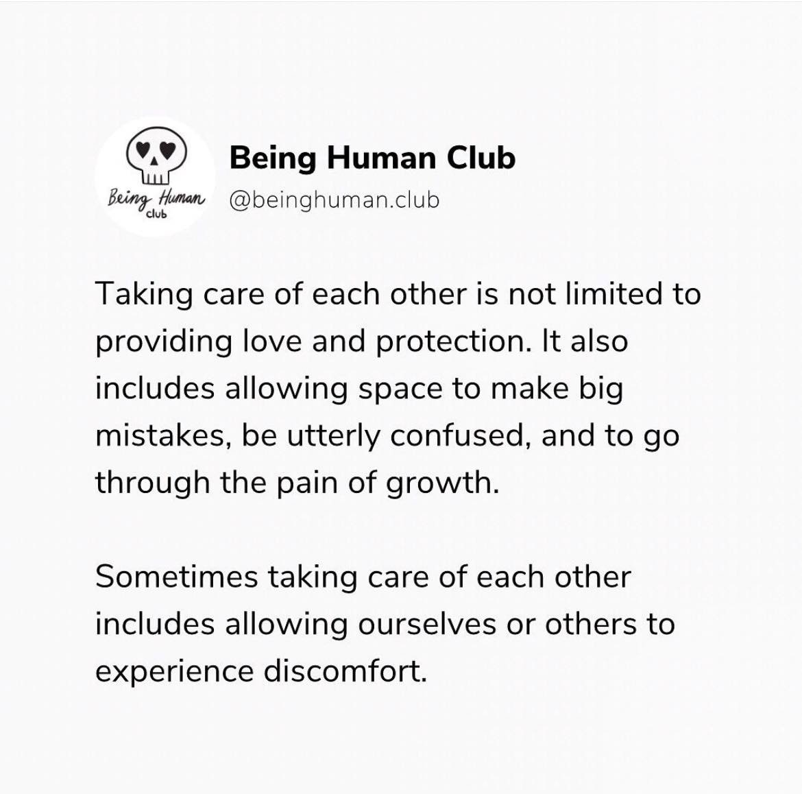 Letting others experience discomfort can, paradoxically, be a deeply loving act. 

While it&rsquo;s natural to want to shield those we care about from pain or struggle, sometimes the most loving thing we can do is allow them to face uncomfortable fee