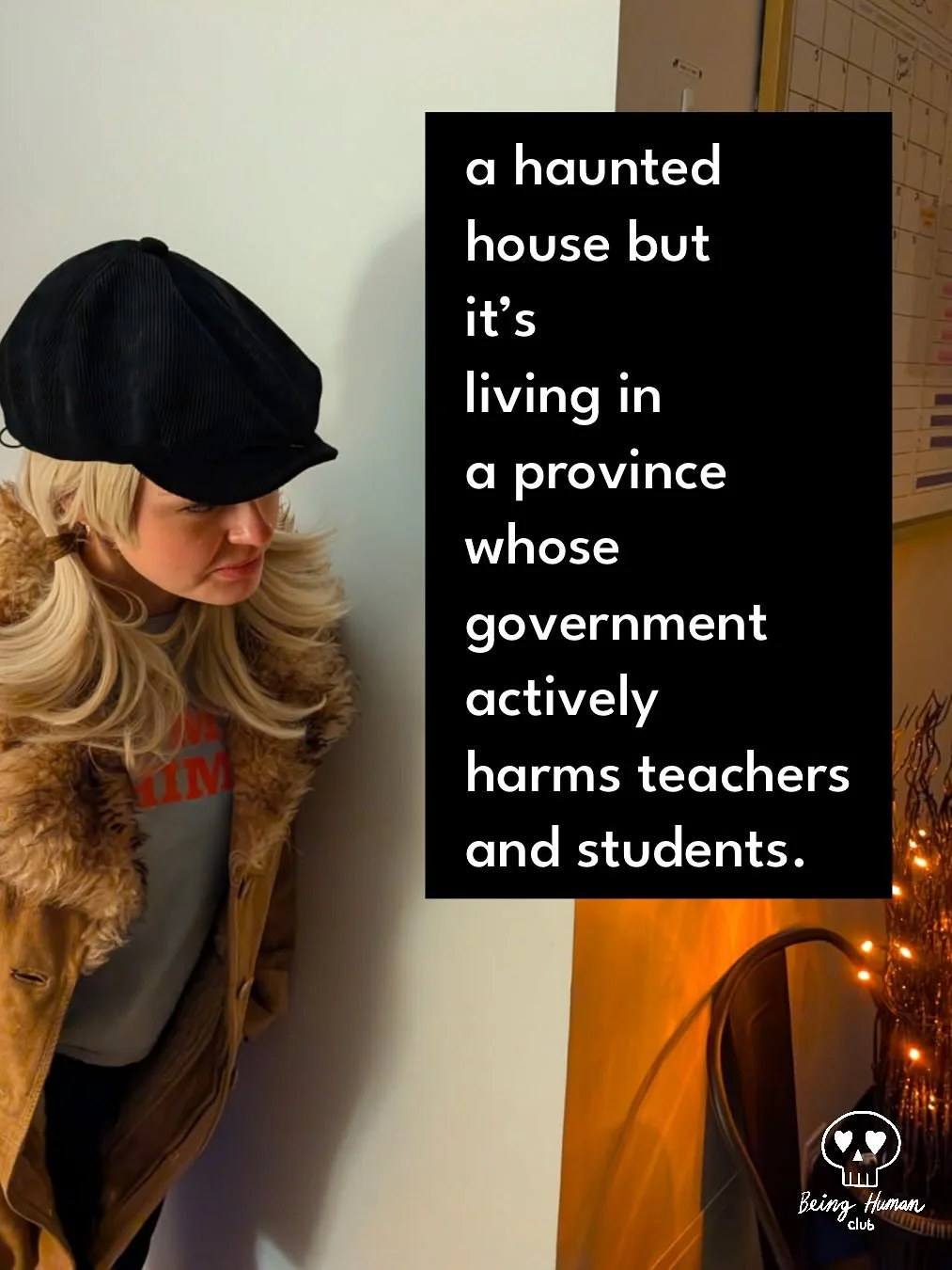 Marlaina, it&rsquo;s not even Halloween yet! Less tricks, more basic rights. 

#scary #yyc #abpoli #ableg #wesupportteachers #halloween #trickortreat #westandwithteachers #alberta #ucp