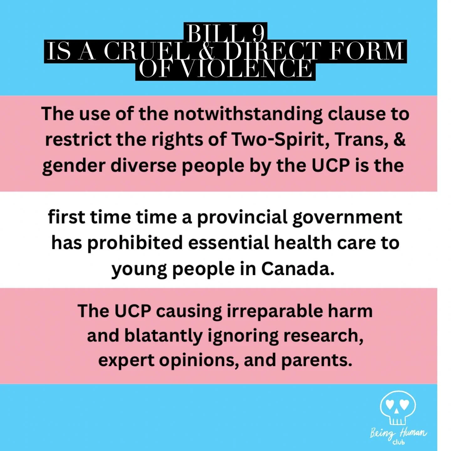 It&rsquo;s devastating and infuriating to see the UCP invoke the notwithstanding clause to restrict the rights of Two-Spirit, transgender, and gender-diverse people in Alberta. This isn&rsquo;t just policy &mdash; it&rsquo;s a deliberate act of harm 