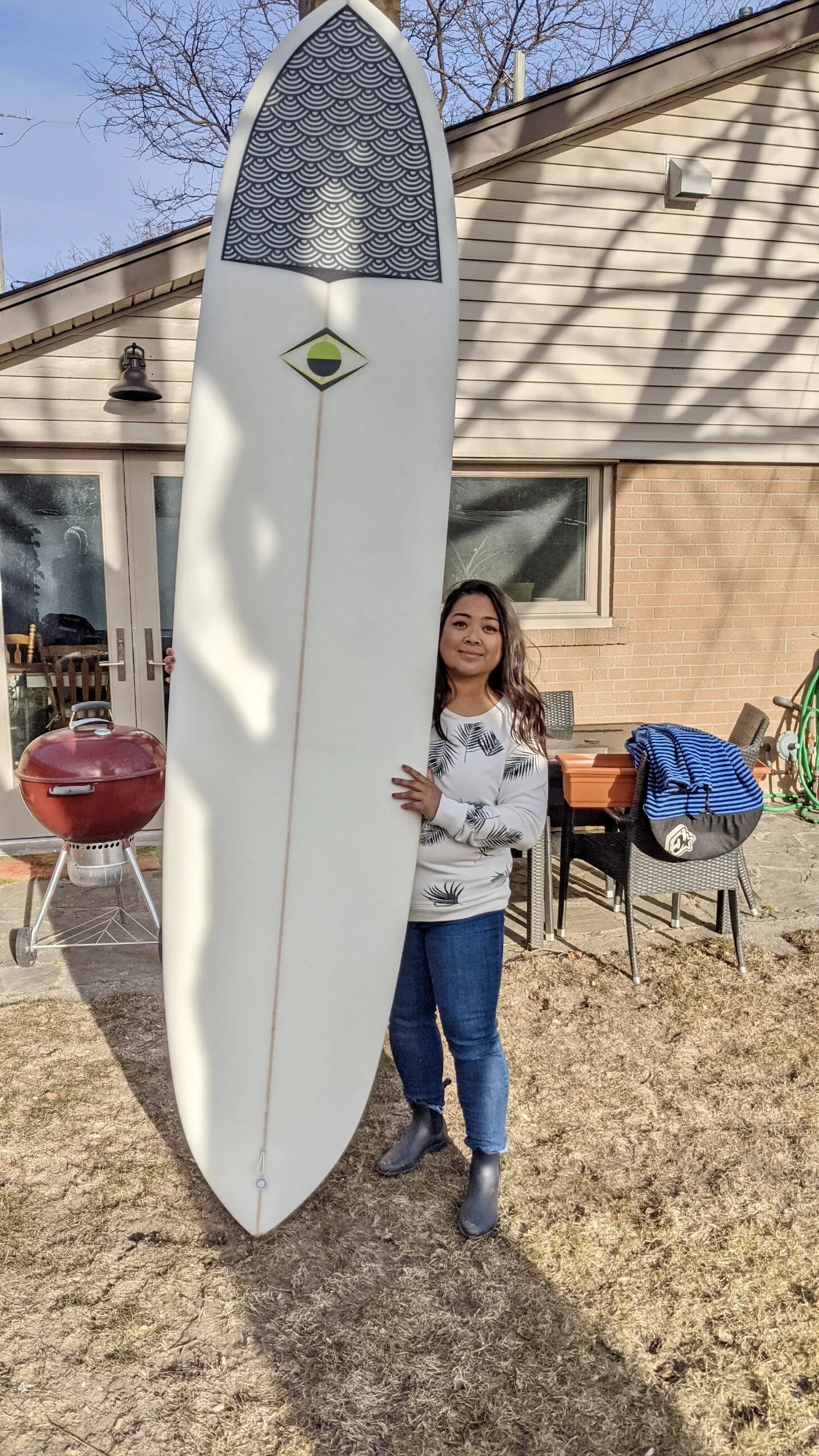 Custom Grumpy Bob 9'1" Great Lakes longboard