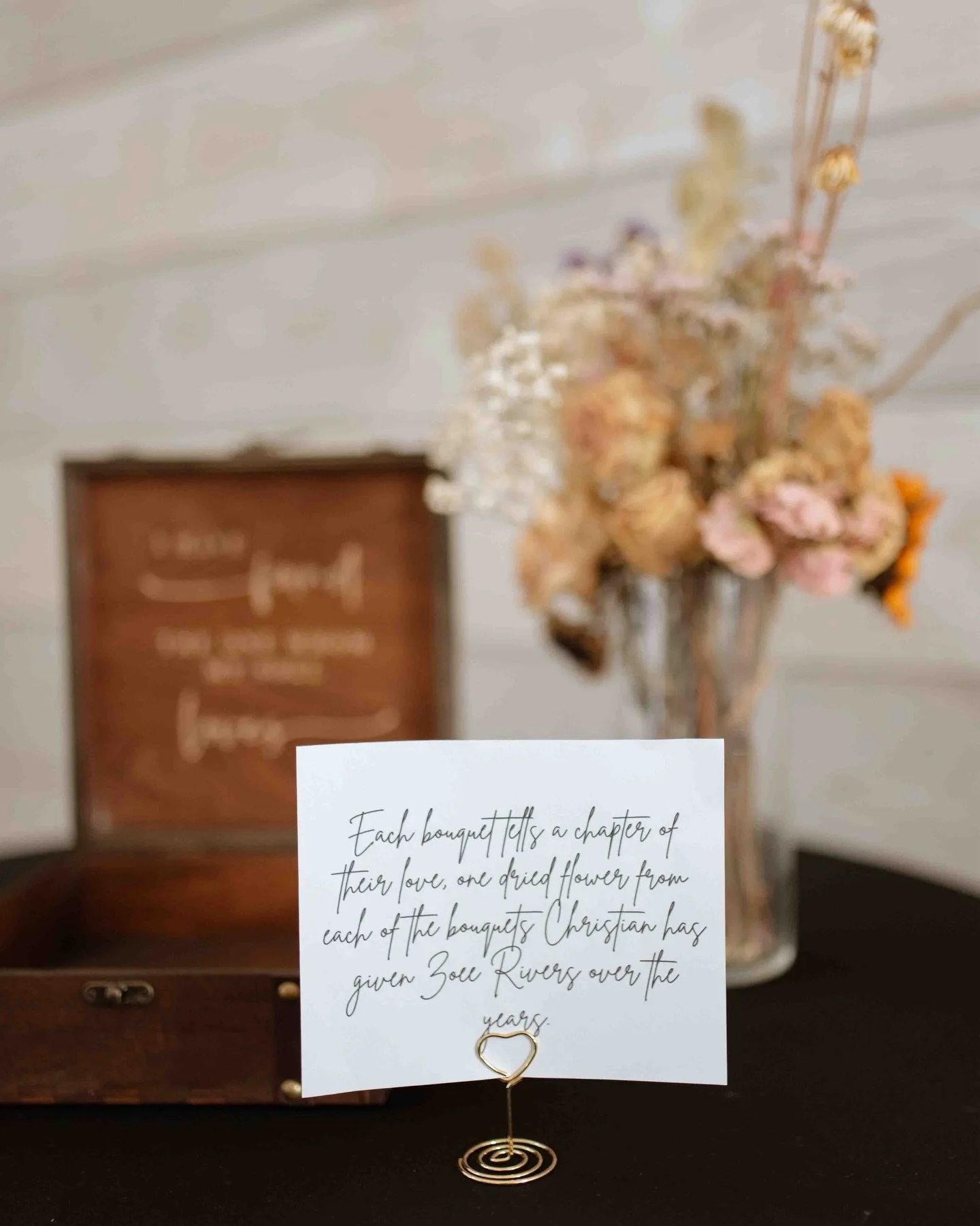 It&rsquo;s the little details like this that make a wedding unforgettable 🤍

Not just a bouquet&hellip; a love story 
Each flower was saved from moments throughout their relationship &mdash; all coming together on their wedding day.
 The sweetest, m