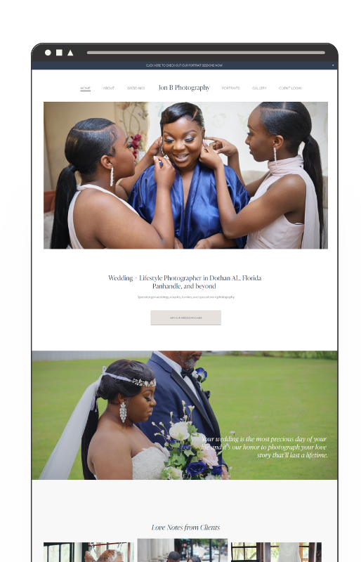 Wedding Photography in Florida Web Design