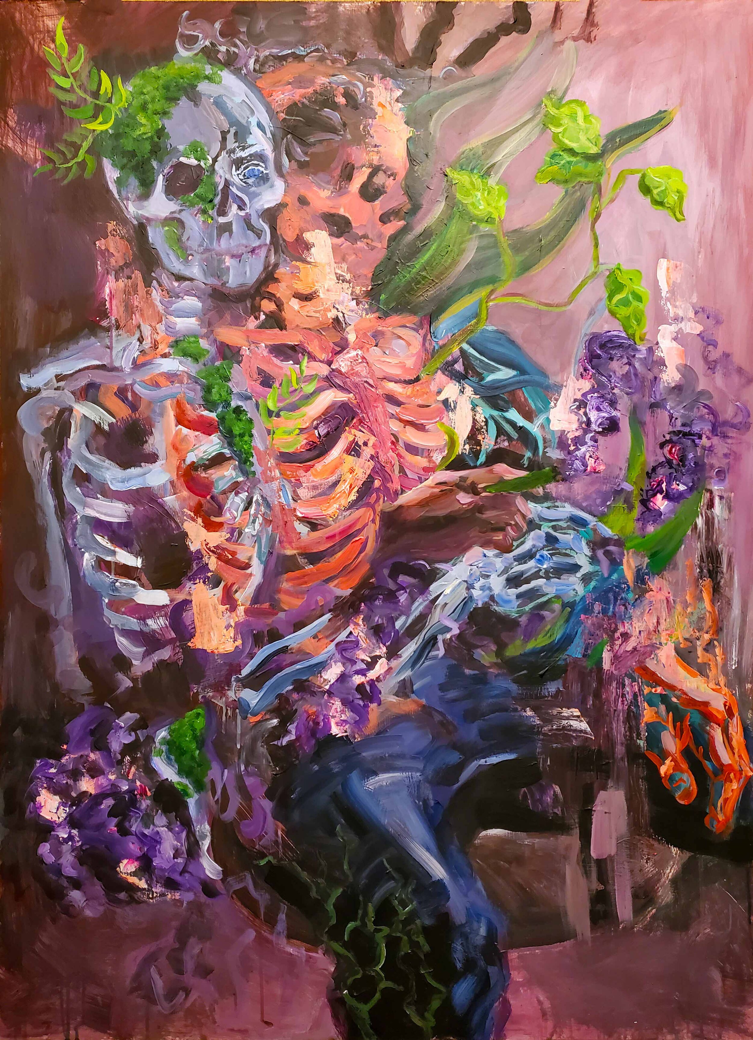 'There's Something Growing In Me I'm Not Sure How to Feed',
36 x 48 in,
Acrylic on board