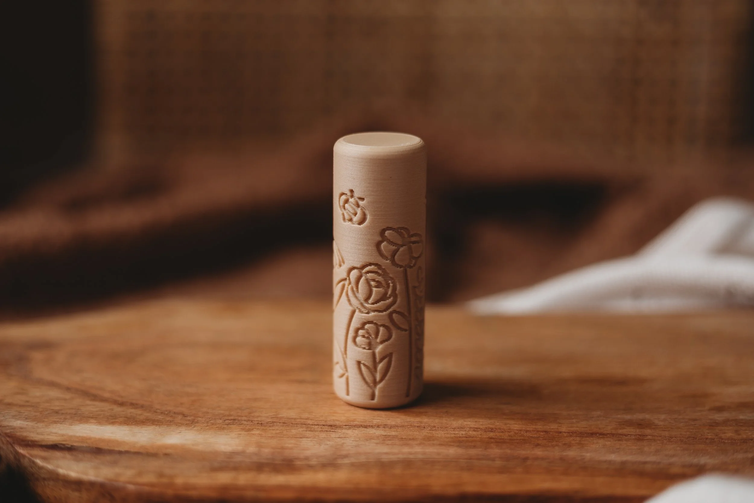 Floral pattern playdough roller - eco friendly play - Kinfolk Pantry
