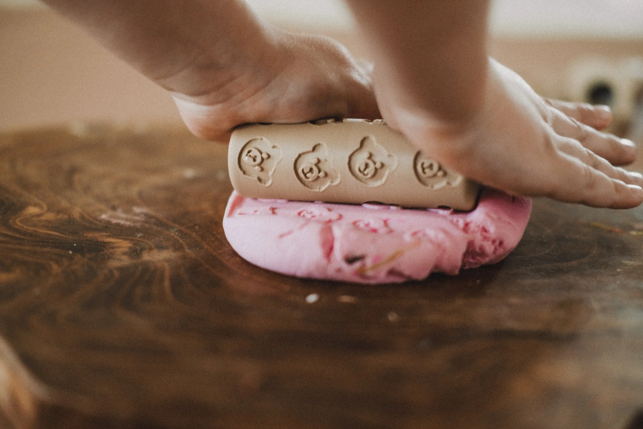 Eco Bear Pattern roller - Playdough tool - Kinfolk Pantry