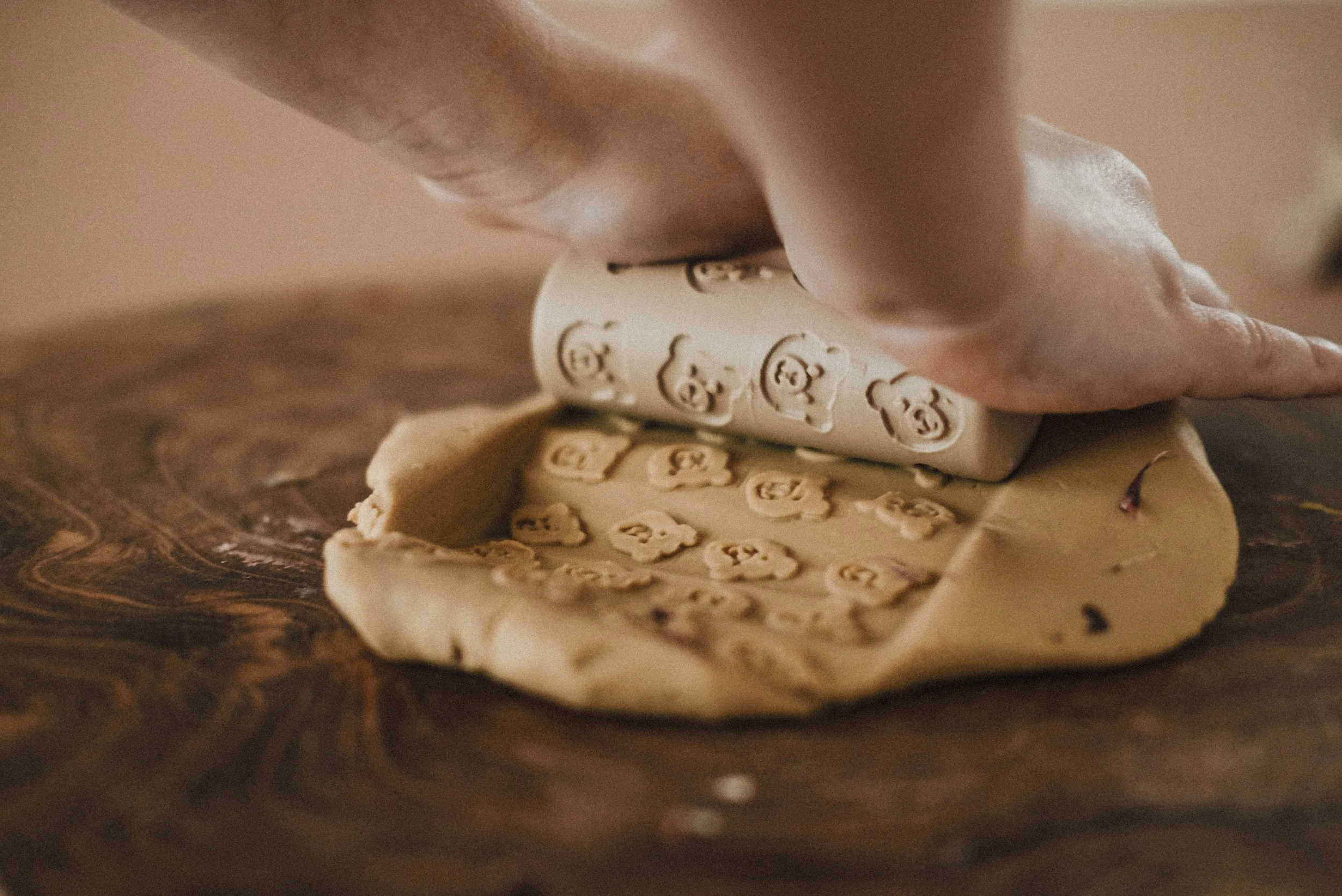 Eco Bear Pattern roller - Playdough tool - Kinfolk Pantry