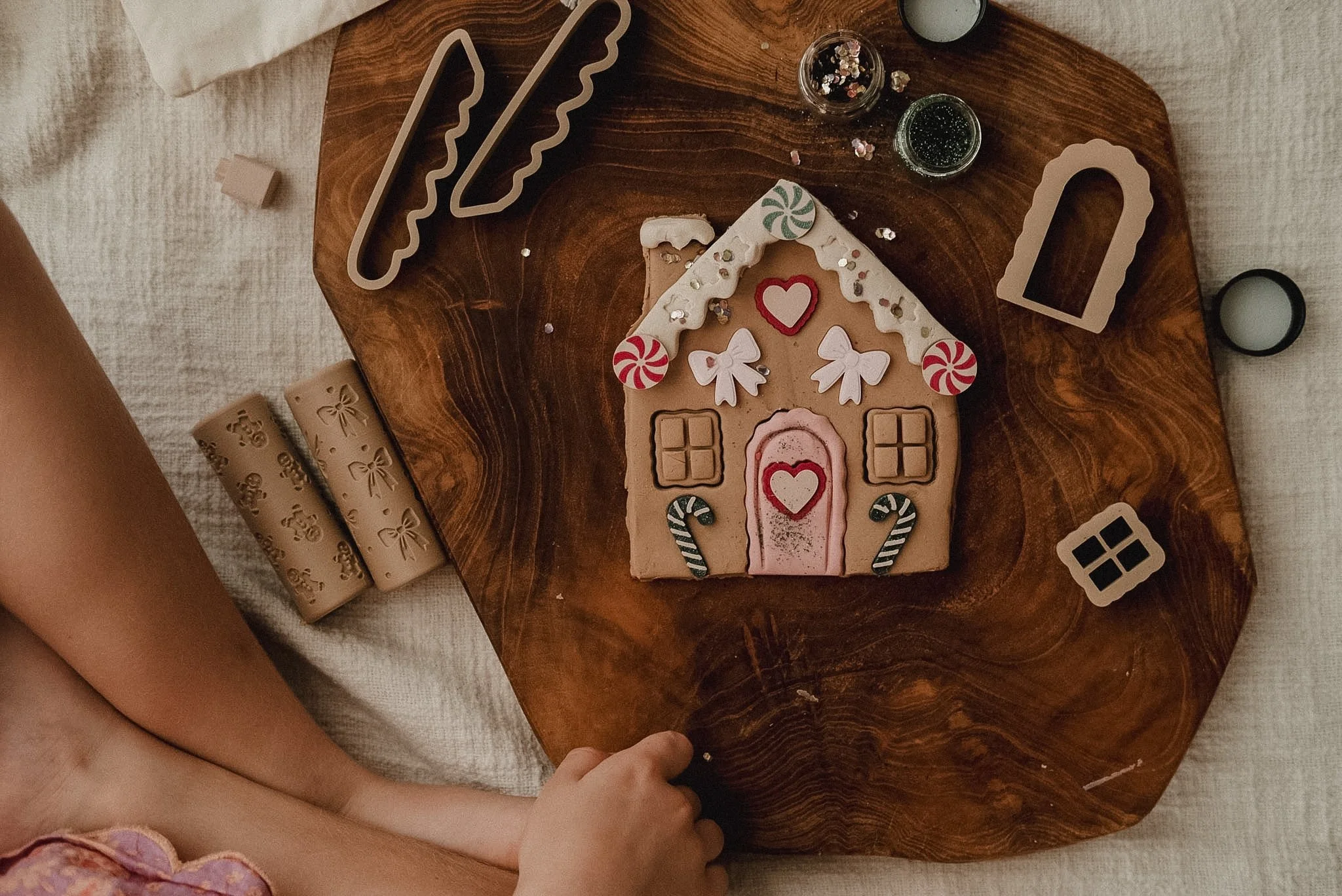 Gingerbread House Playdough Decorating Kit