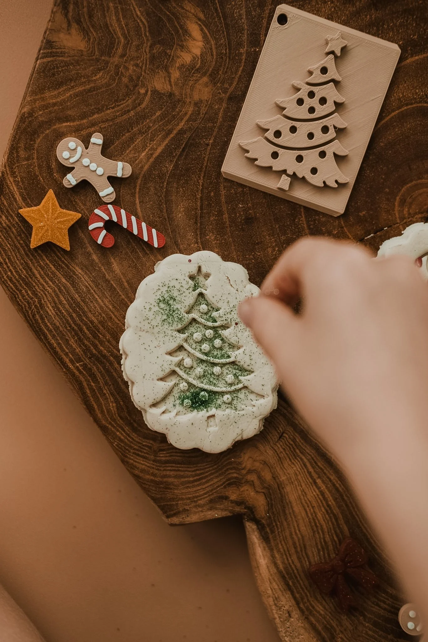 Christmas playdough clay stamp set