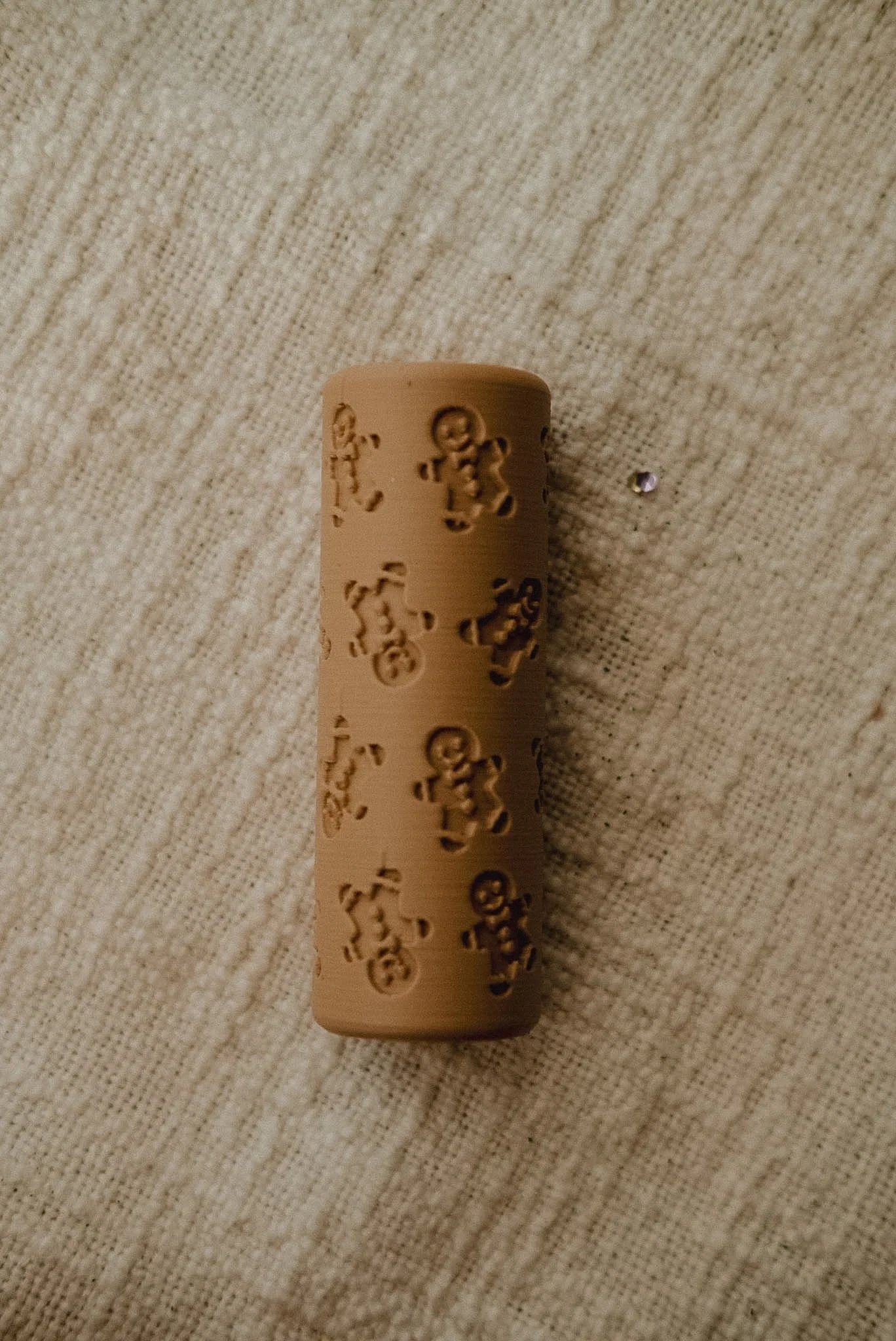 Gingerbread Man Pattern Roller for Christmas playdough sensory play