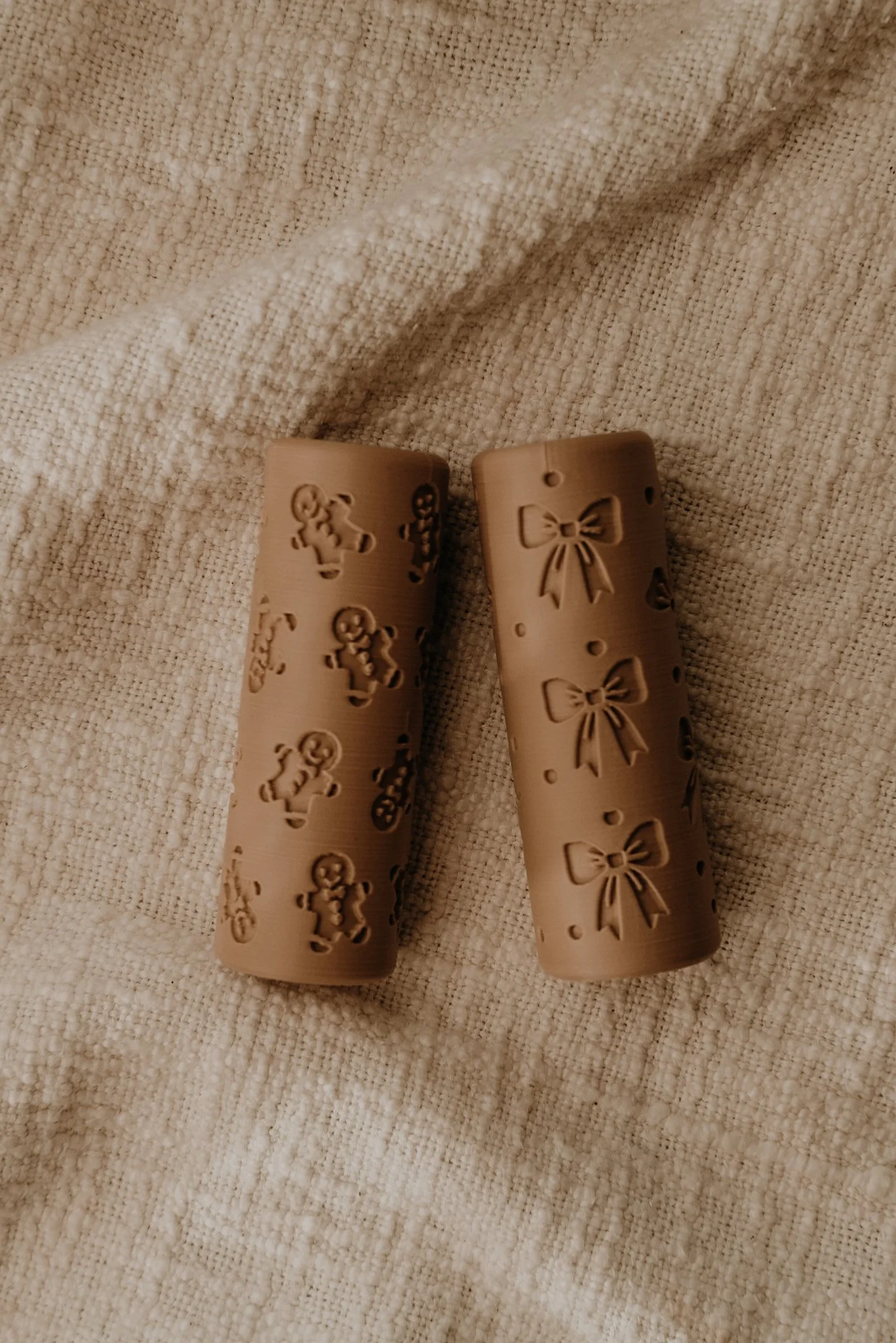 Gingerbread Man Pattern Roller for Christmas playdough sensory play