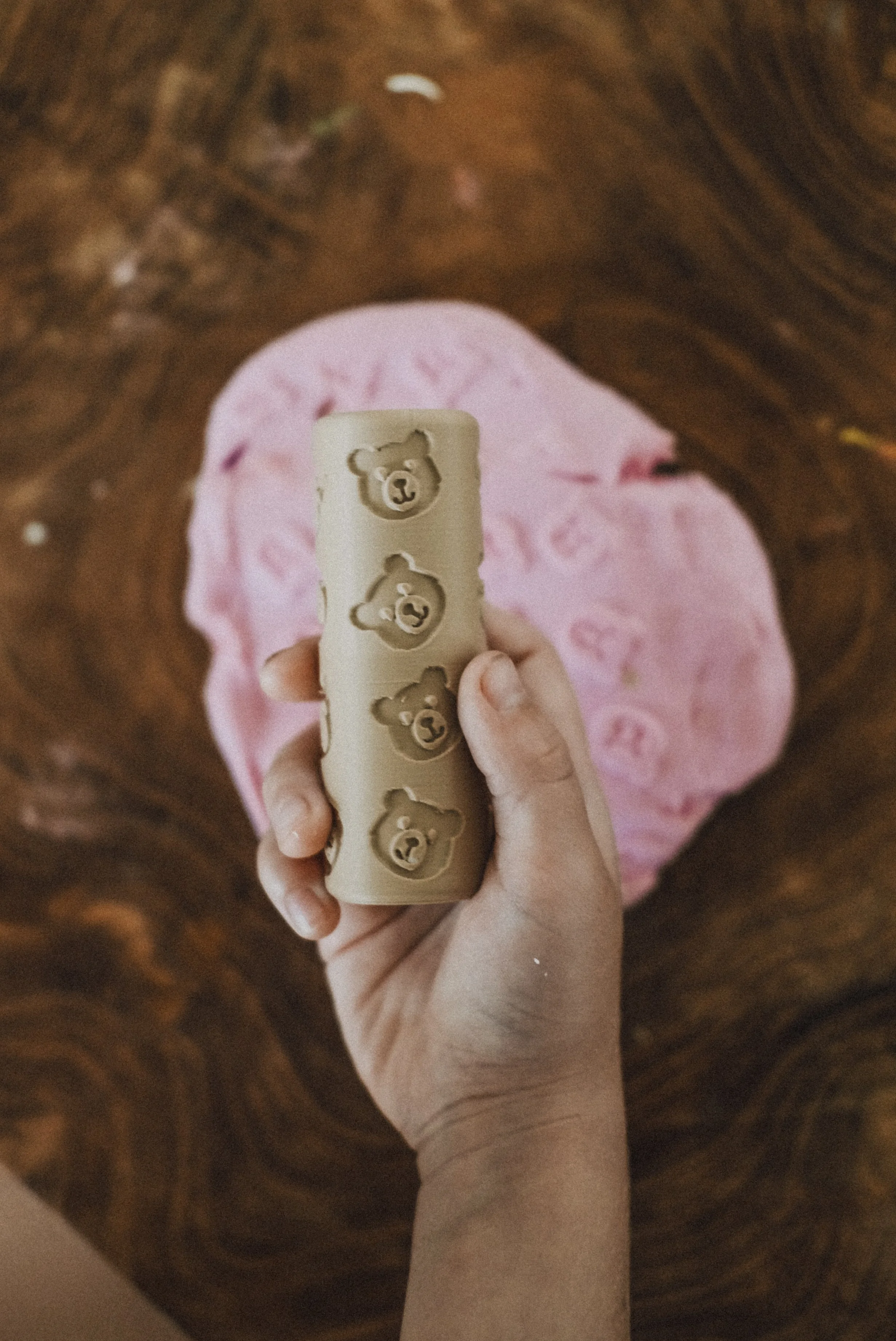 Eco Bear Pattern roller - Playdough tool - Kinfolk Pantry