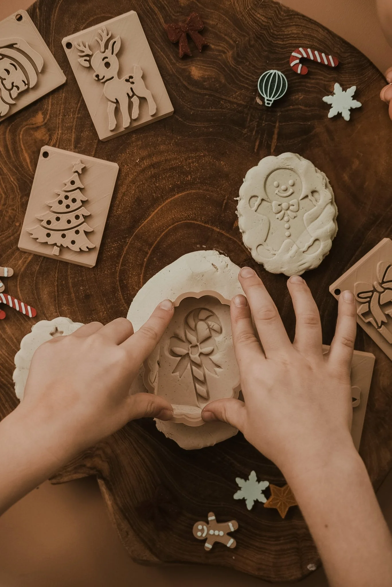 Christmas playdough clay stamp set
