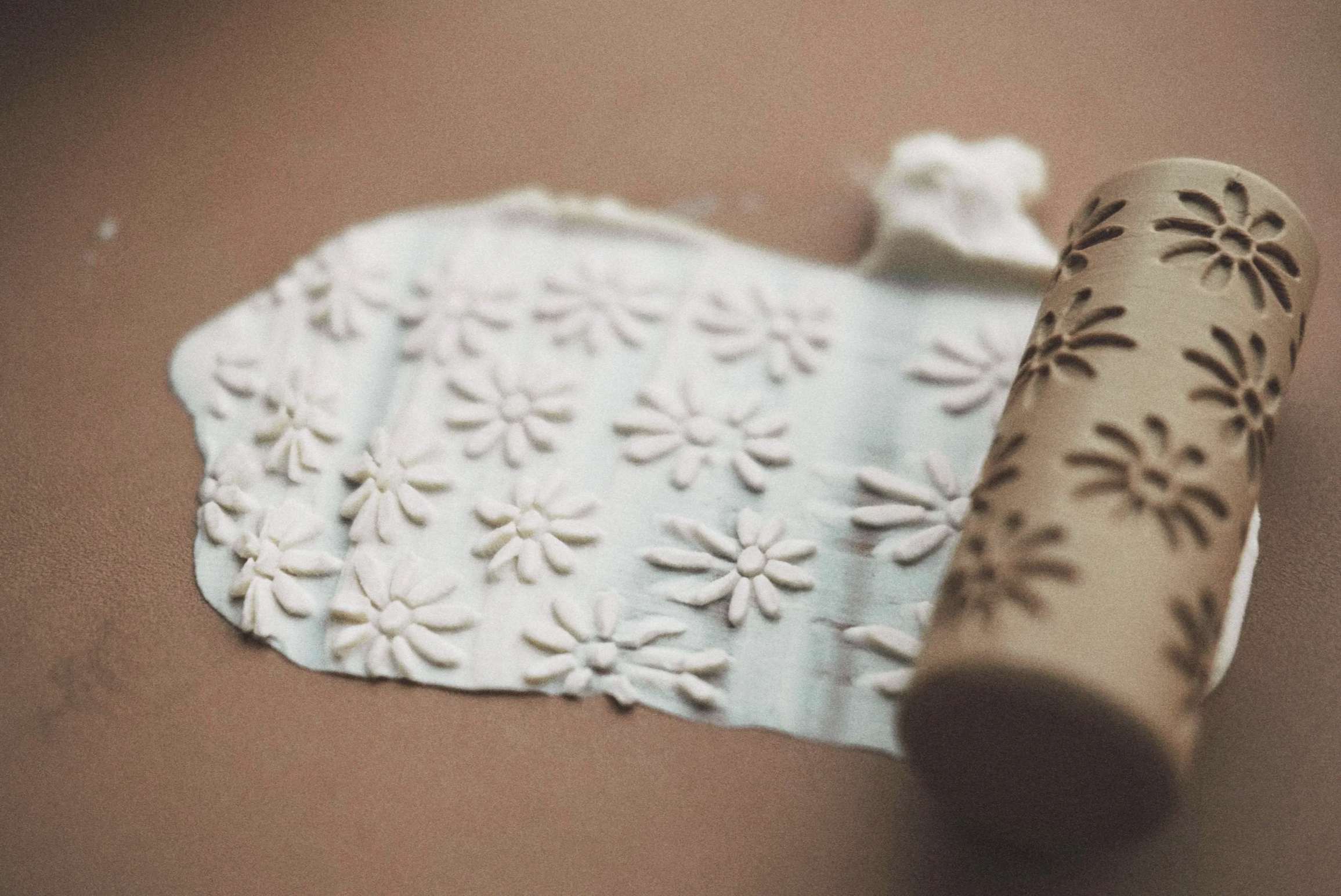 Daisy Pattern Playdough Roller Eco Friendly