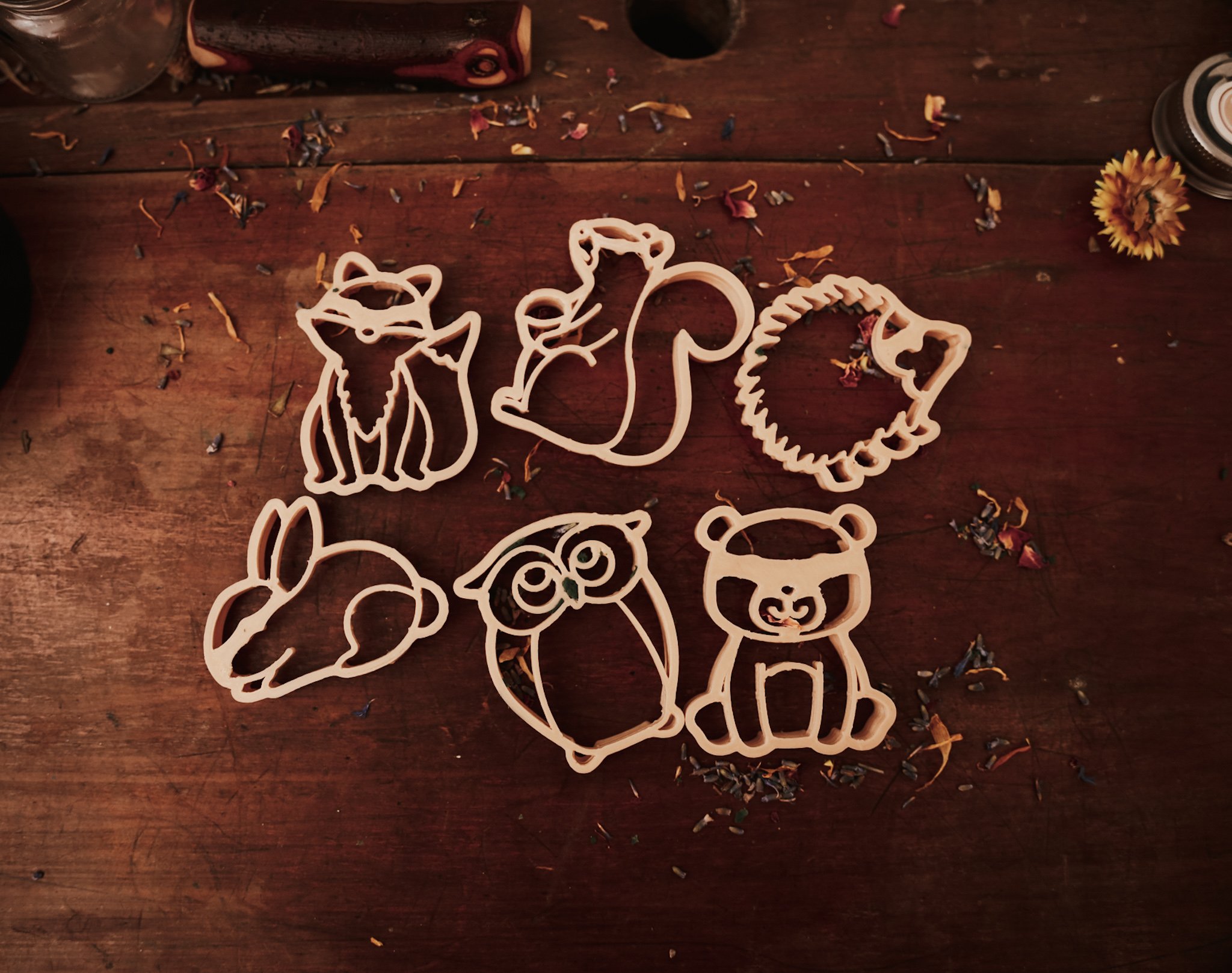 Woodland animal play dough cutter eco