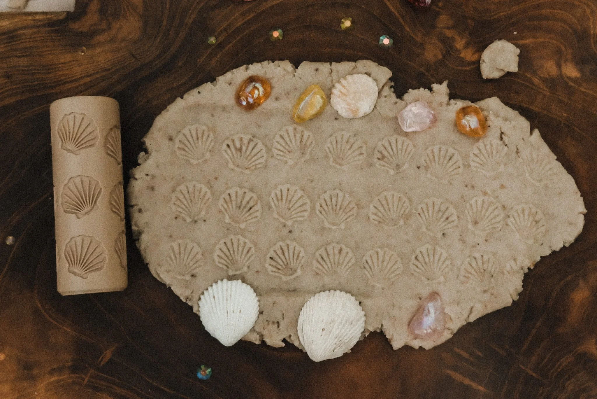 Shell pattern playdough roller - Kinfolk Pantry