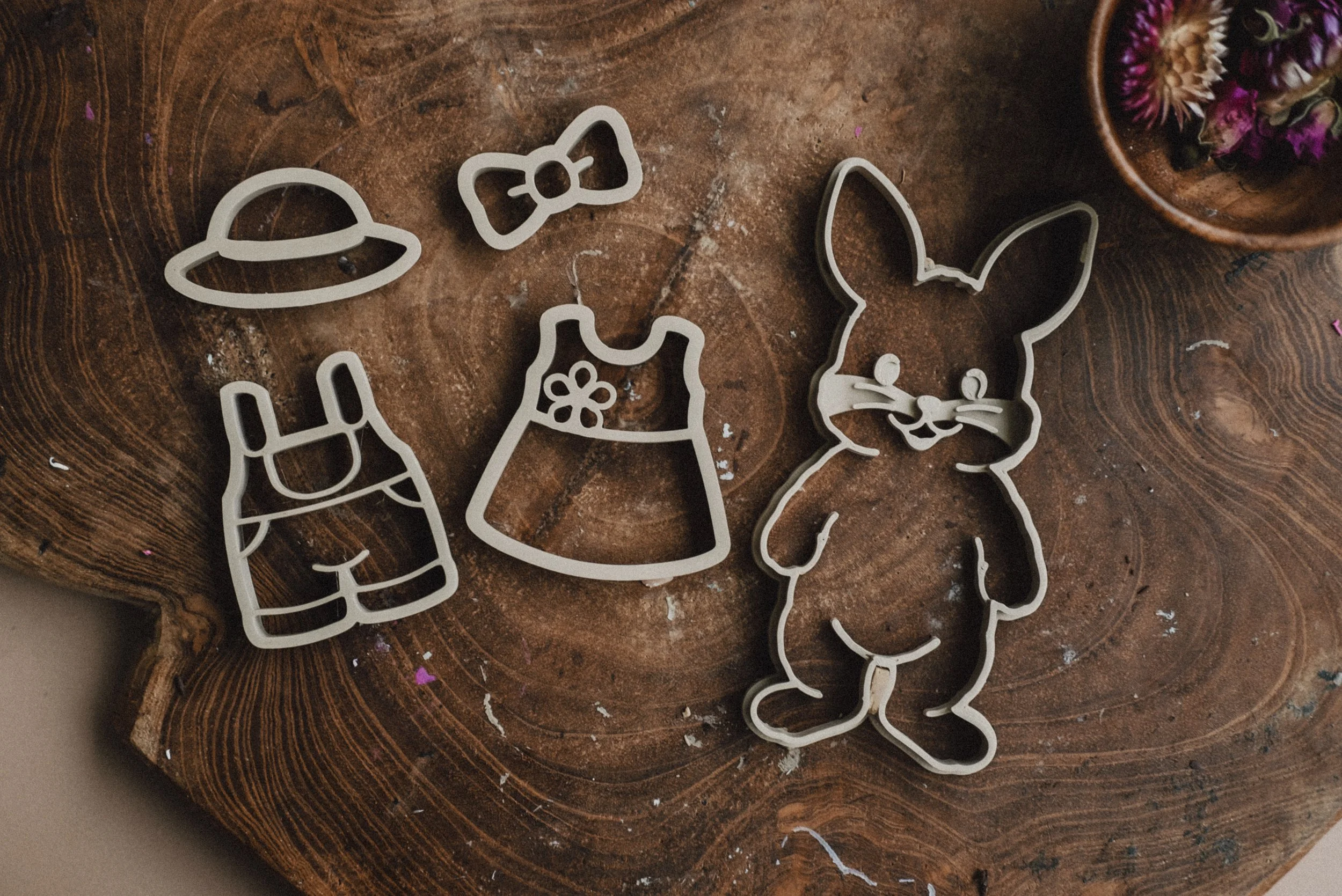 Bunny Dress-up playdough eco cutter set