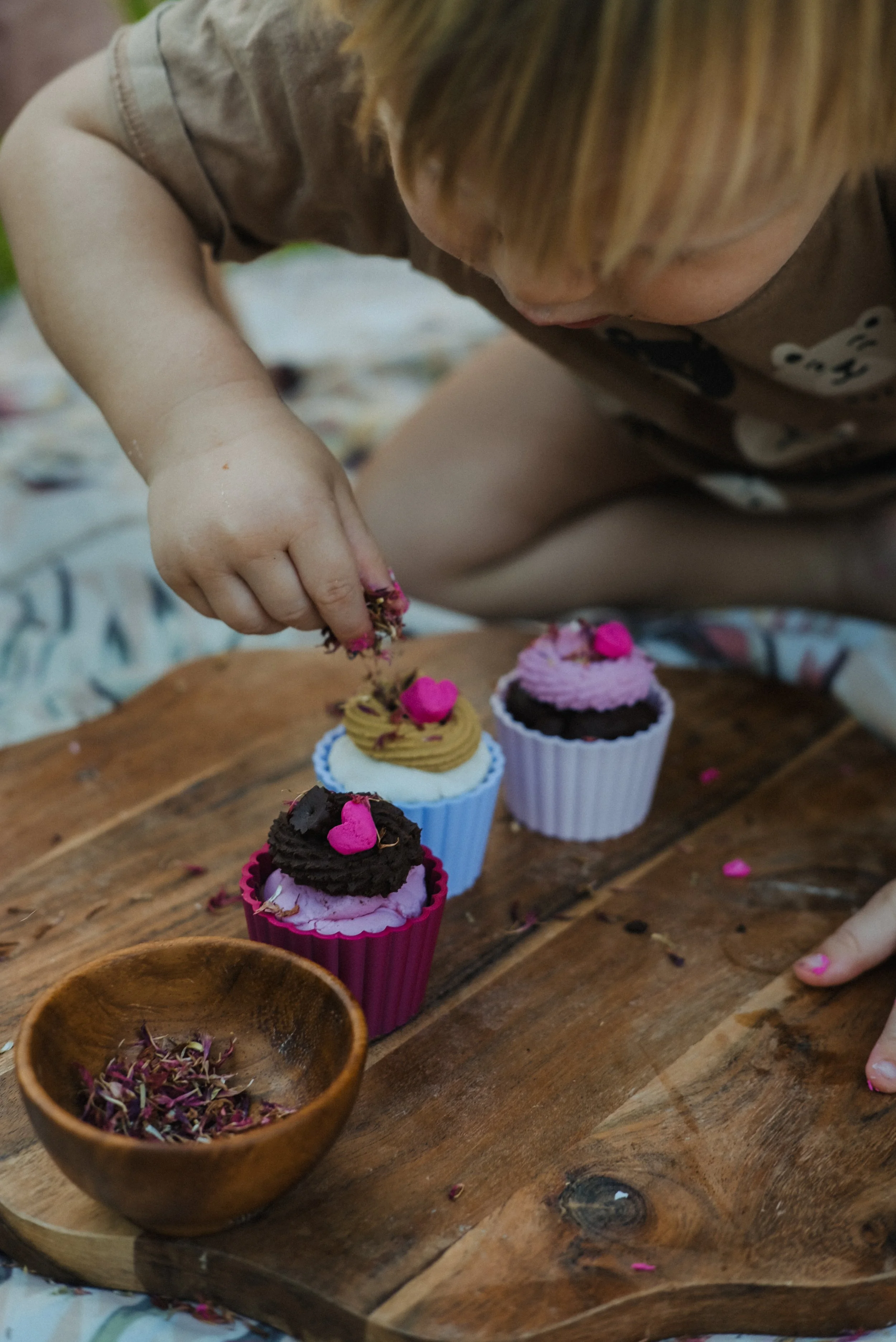 Eco Cupcake Play - Playdough tools -Kinfolk Pantry -