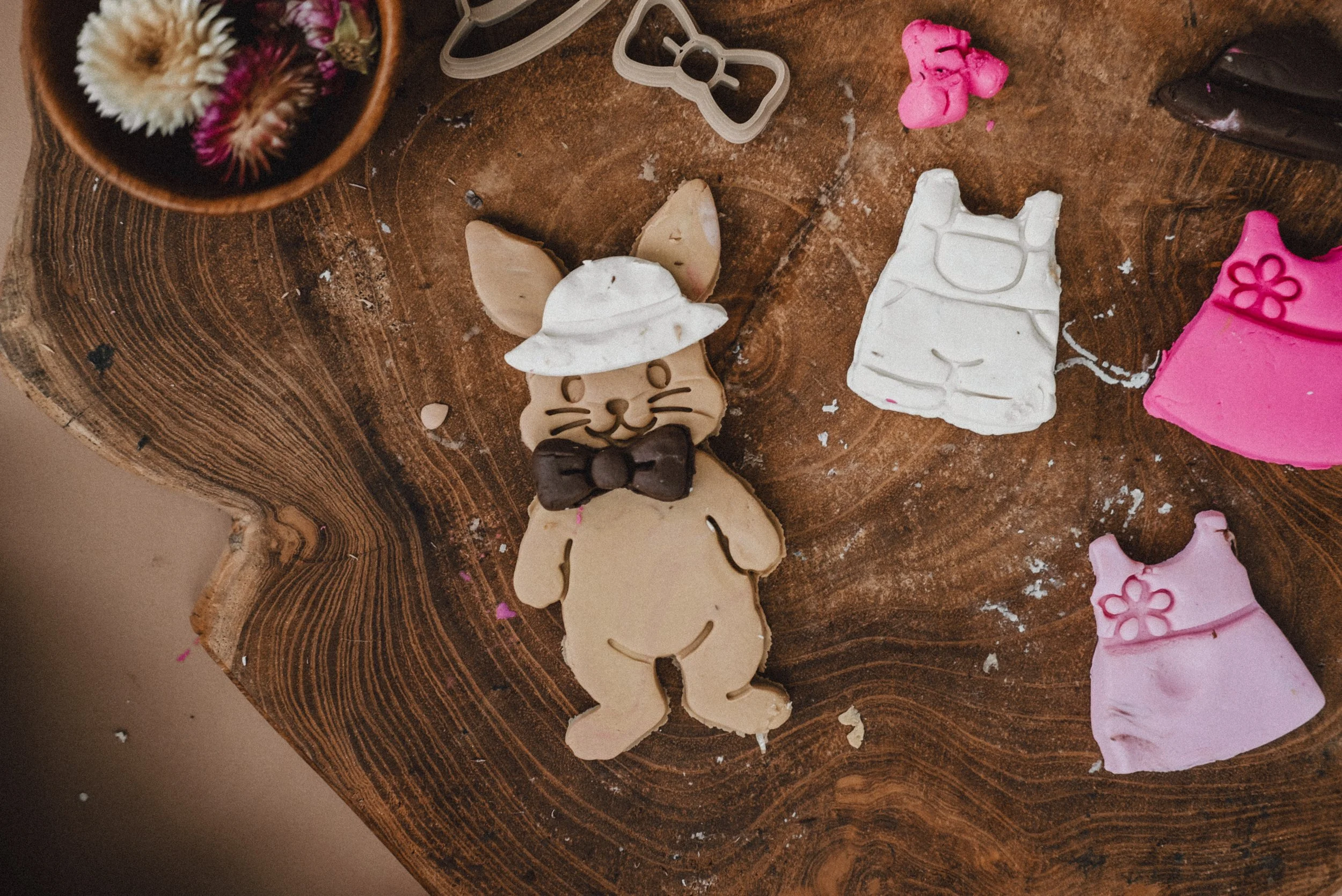 Bunny Dress-up playdough eco cutter set