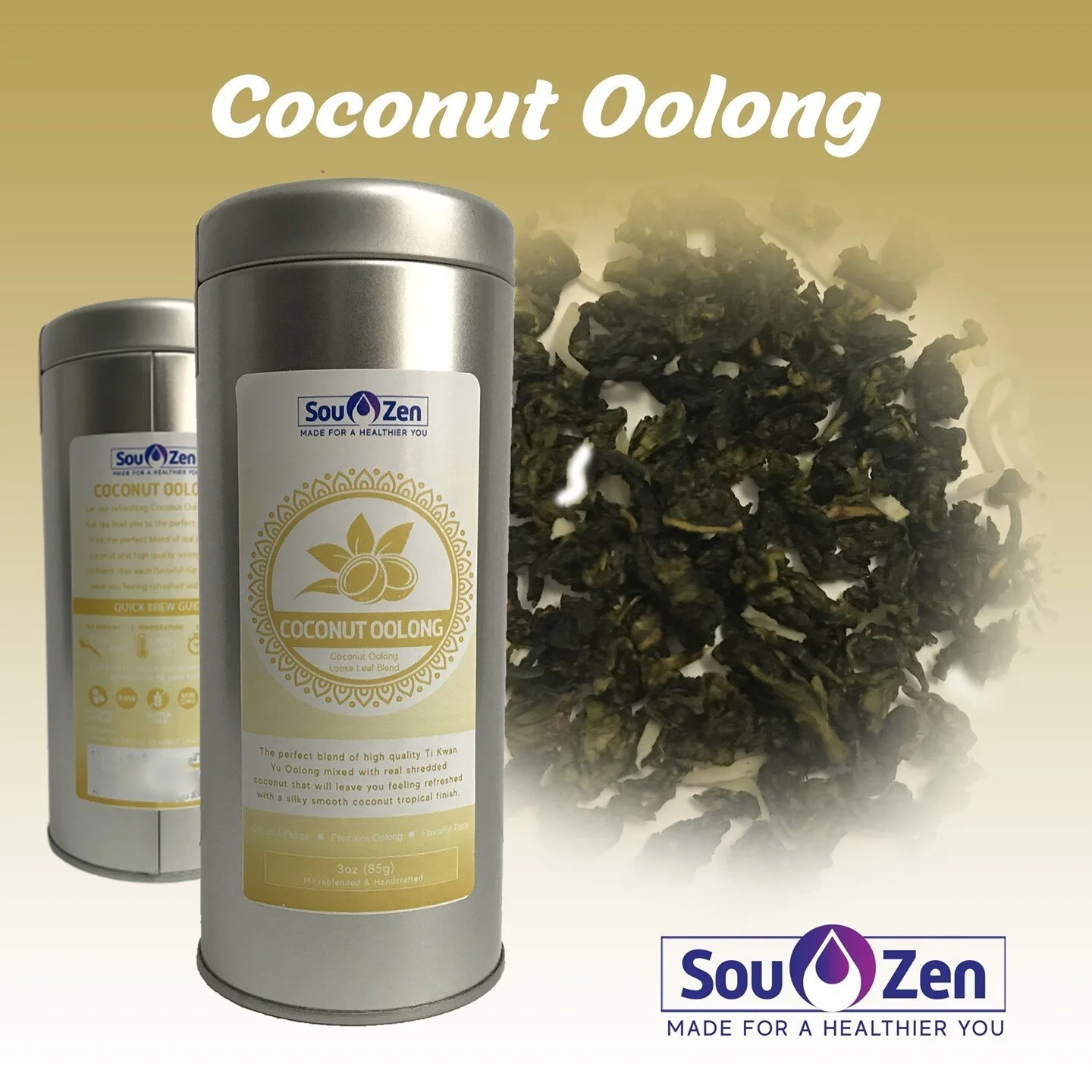 Try our Coconut Oolong loose leaf tea and get away! Made with premium oolong leaves and real coconut flakes!
.
.
.
.
 #oolong  #oolongtea  #tealover  #teatime  #tea #coconutoolong #looseleaf #looseleaves #coconuttea #teagifts #teagift #teas #qua