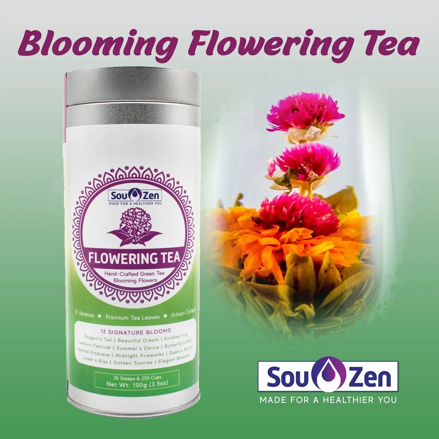 Blooming Flowering Tea is now available on Amazon! Relax with a floral green tea flavor with beautiful blooming flowers!
.
.
.
.
#bloomingtea #floweringtea #flowertea #herbaltea #greentea #healthytea #blossomingflowers #blossomingtea #teatin #te