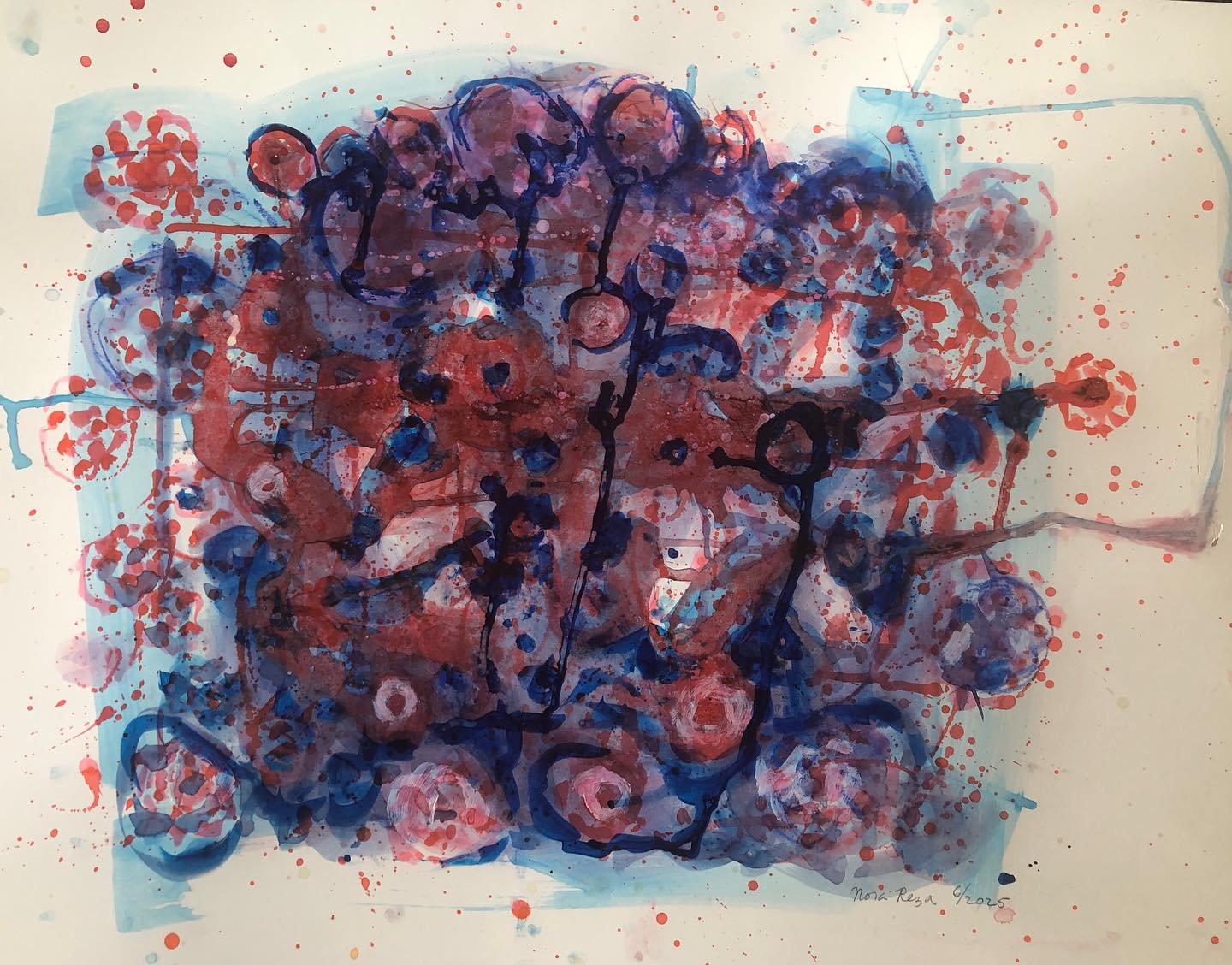 &ldquo;Dreaming of her own melting hues, her golds, her ambers, and her blues&hellip;.&rdquo; #ink #watercolor #yeats #stopwar #savegaza #freepalestine