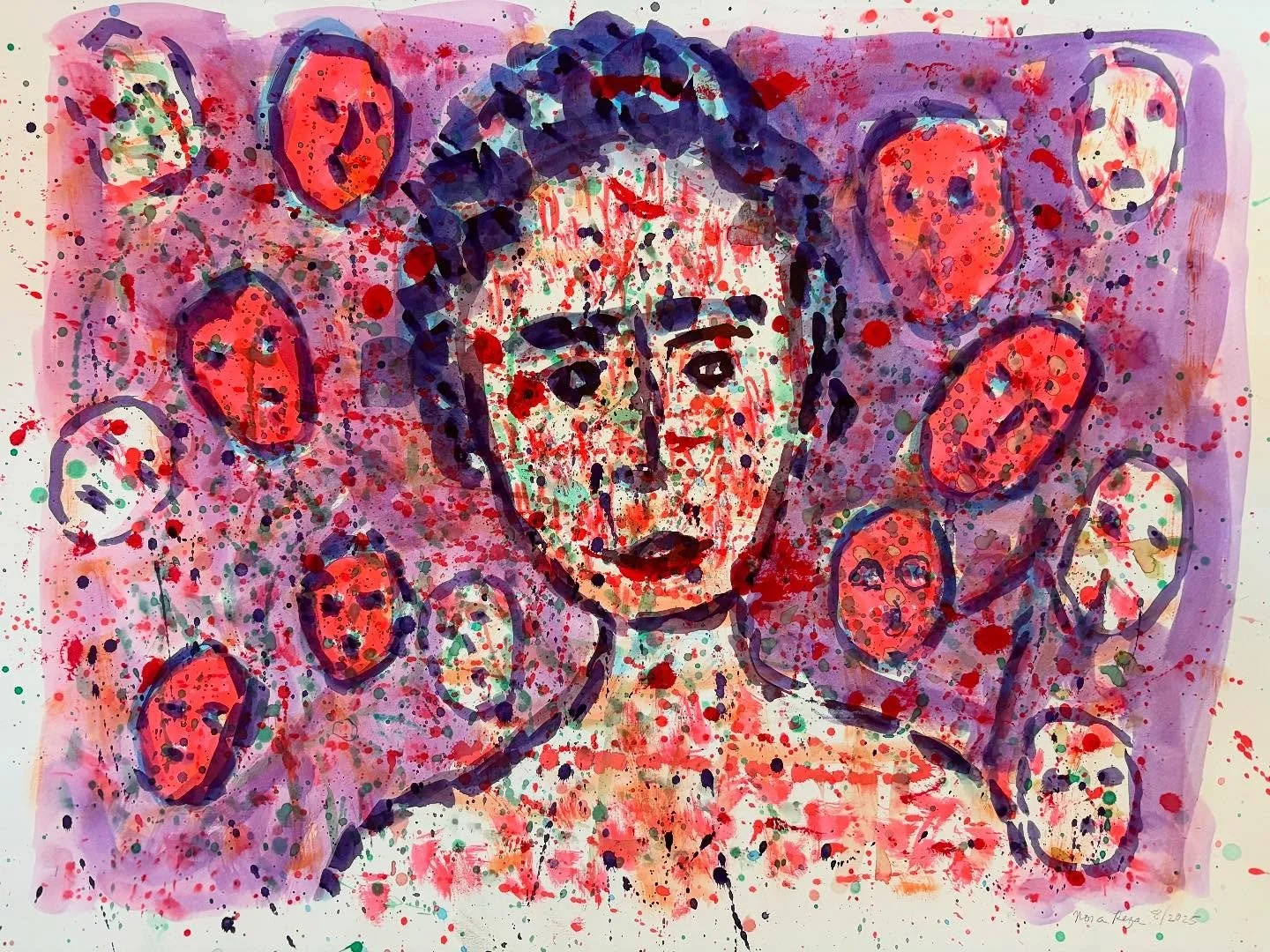 &ldquo;In this tumultuous spot, Where through long wars and sudden night alarms&hellip;&rdquo; #ink #watercolor #yeats #gaza #savepalestina