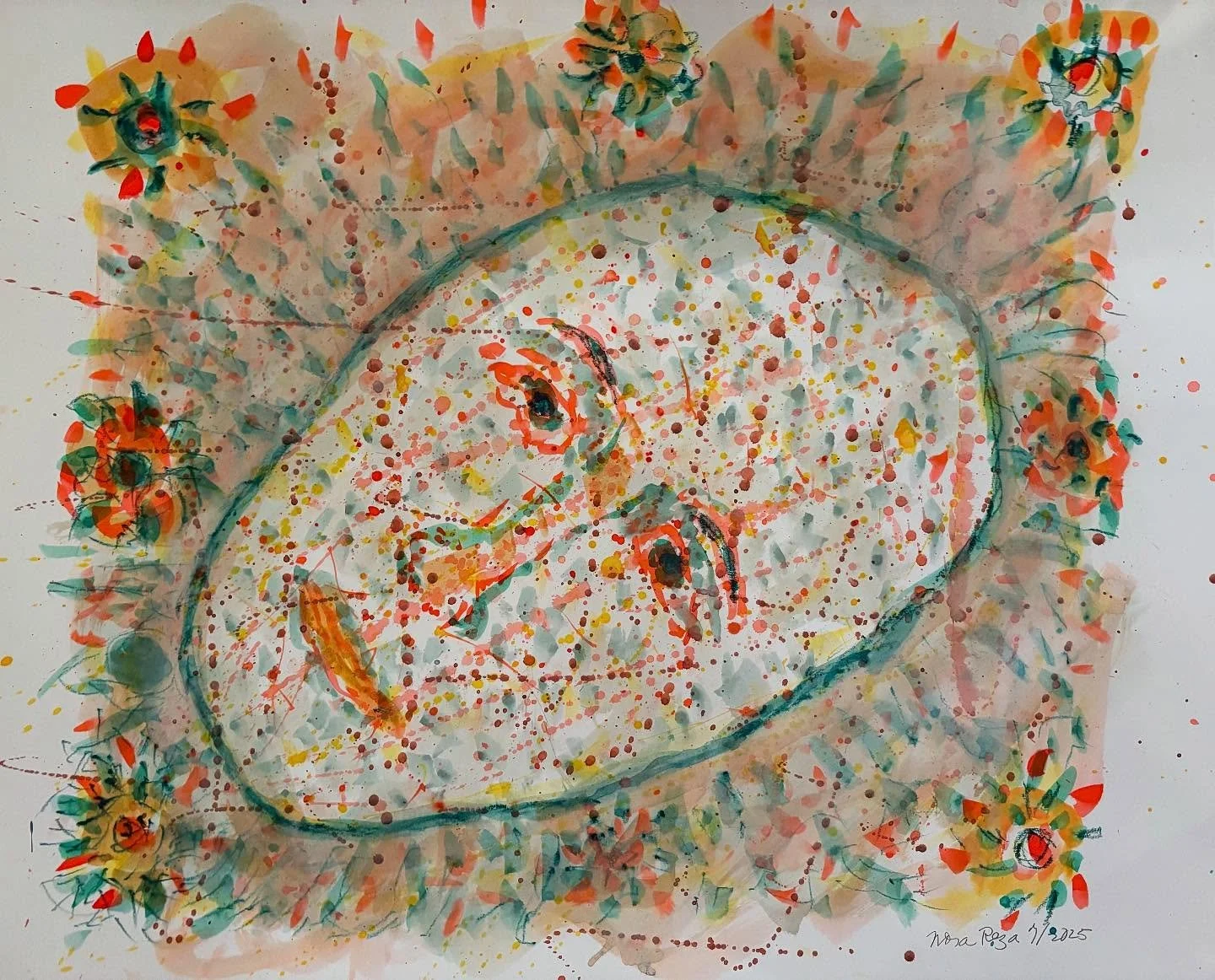 &ldquo;Many times man lives and dies between his two eternities, that of race and that of soul, and ancient Ireland knew it all.&ldquo; #yeats #ink #watercolor #ireland #palestine