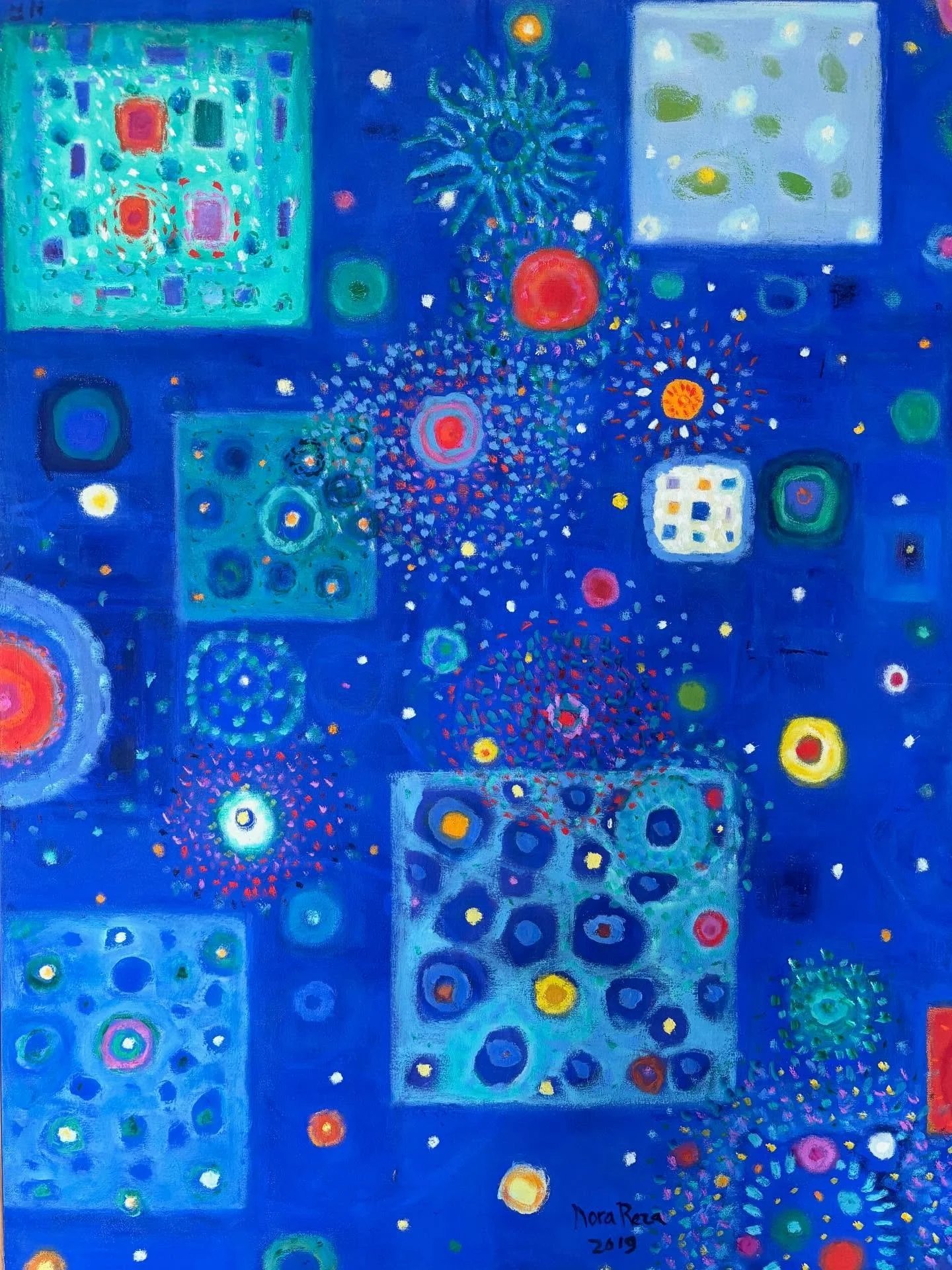 From my &ldquo;Inner Constellation&rdquo; series. Oil on linen, 48 inches x 36&rdquo;#OilPainting #SFBayAreaArtist.