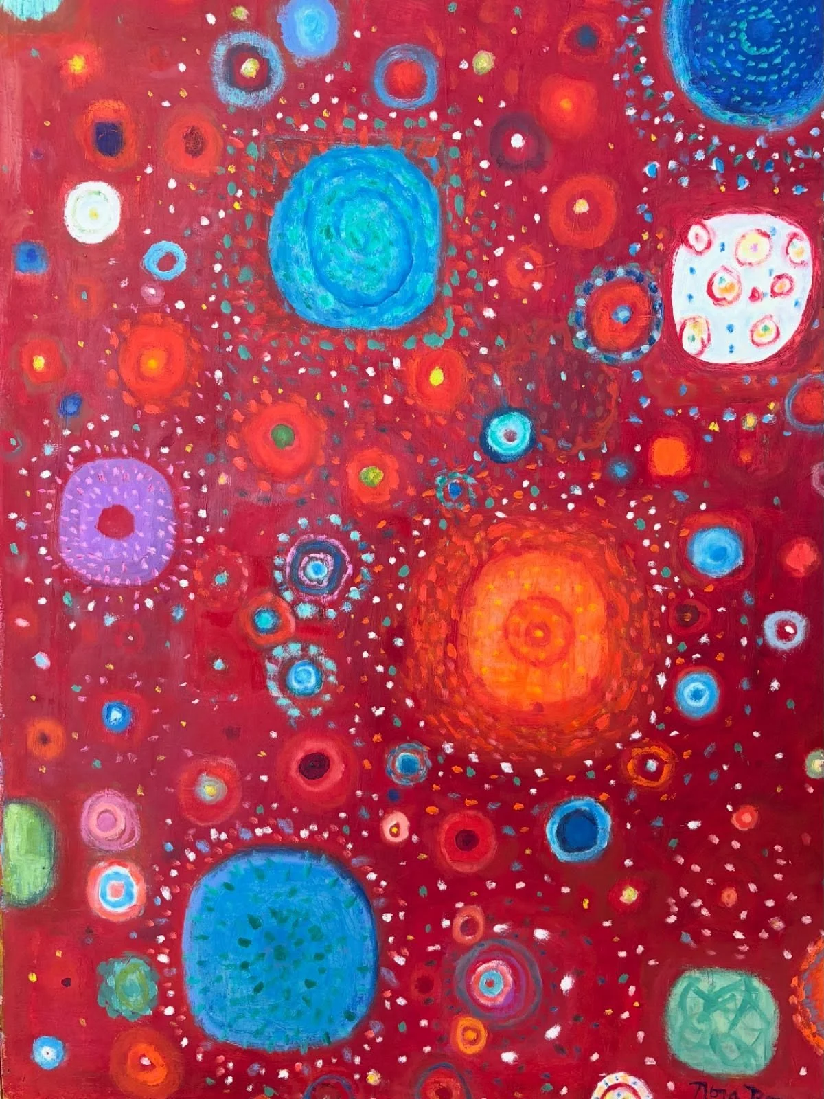From my &ldquo;Inner Constellation,&rdquo; series. Oil on linen. 48 inches x36.  #oilpainting #sfbayareaartist