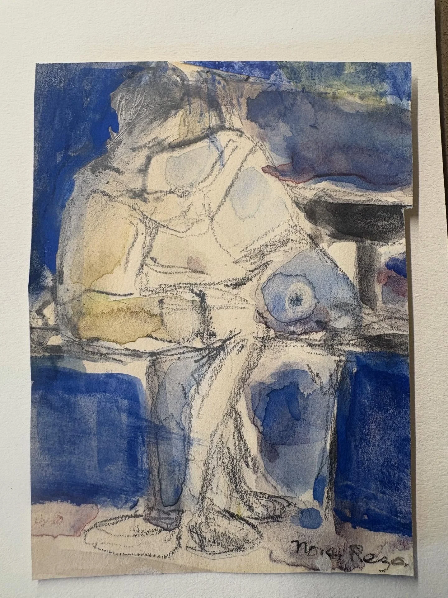 &ldquo;Lovers in Luxembourg Garden,&rdquo;. I had to reframe this watercolor yesterday after glass shattered during the 4.2 earthquake here! #watercolor #paris #jardinduluxembourg