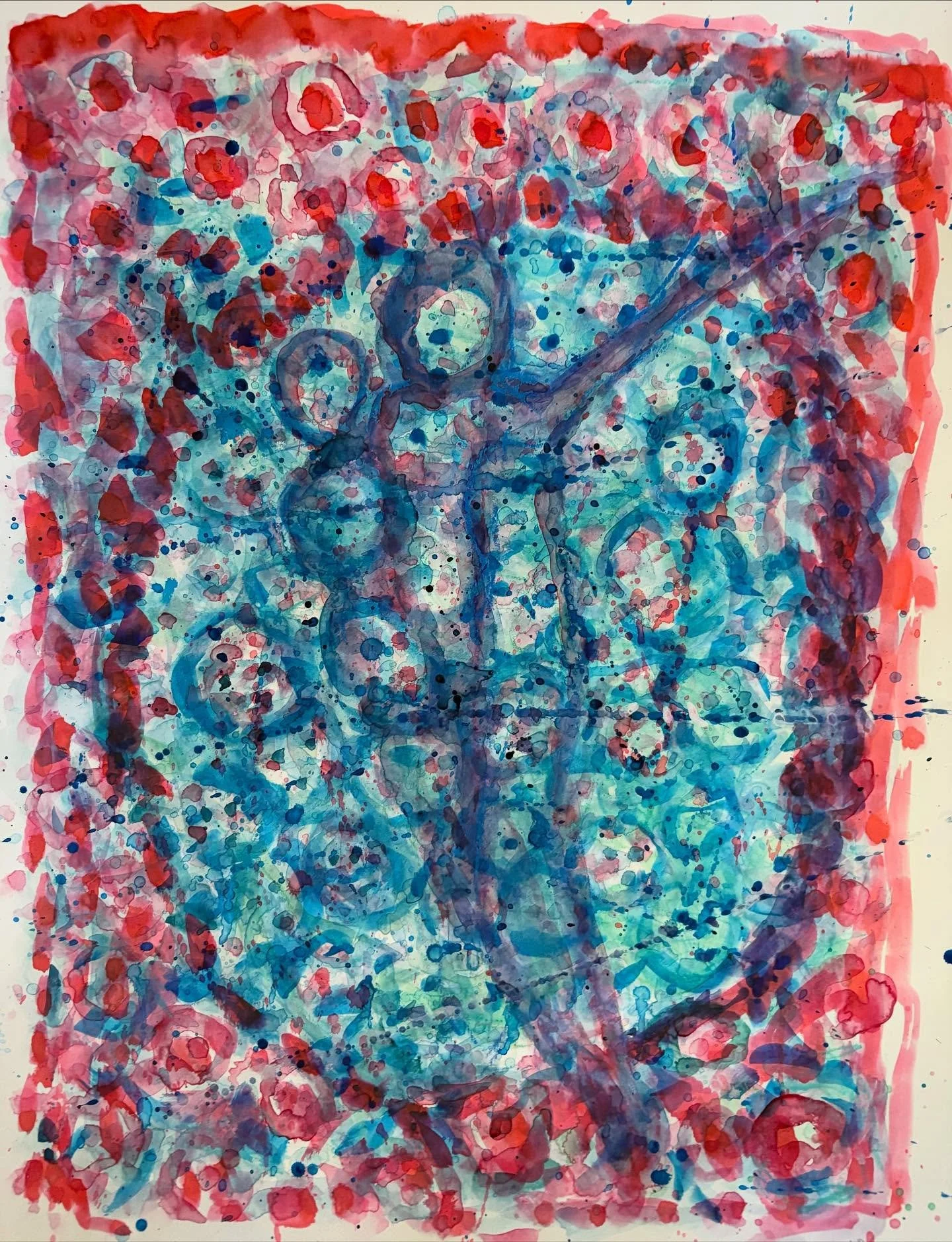 &ldquo;Like a long-legged fly upon the stream, her mind moves upon silence,&ldquo; #yeats #watercolor #ink #freepalestine