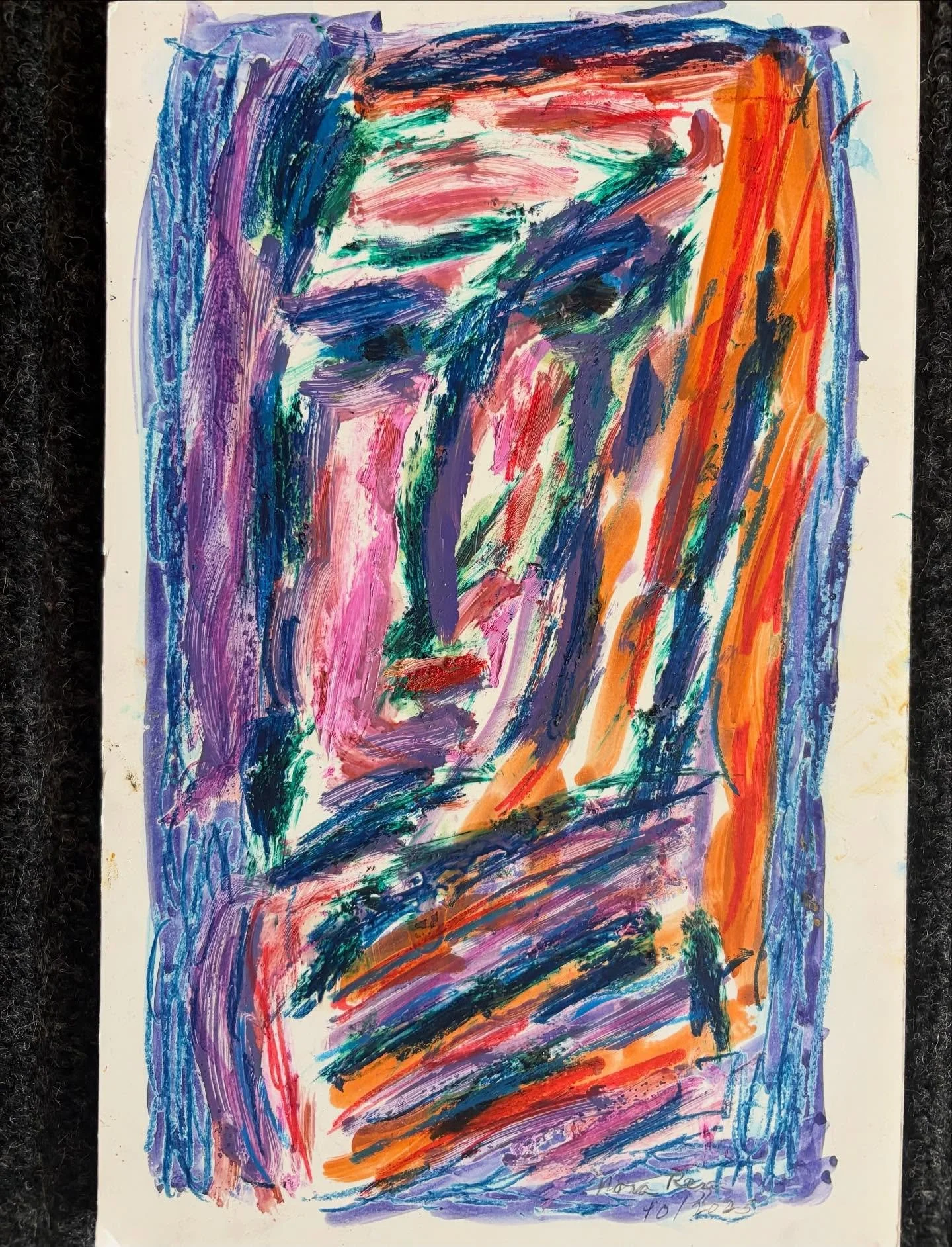 &ldquo;Heart-smitten with emotion, I sink down, my heart recovering with covered eyes; wherever I had looked, I had looked upon my permanent or impermanent images:&rdquo;. From my &ldquo;Visionary Portraits&rdquo; series.  Oil on board, 2025. #oilpai