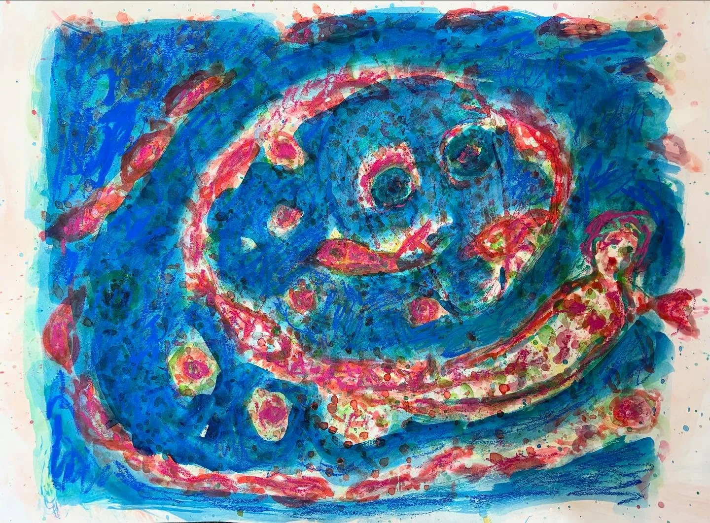 &ldquo; But the love-dew dims our eyes till the day When God shall come from the sea with a sigh and bid the stars drop down from the sky, and the moon, like a pale rose wither away.&lsquo;&ldquo;.#watercolor #ink #pastel #yeats