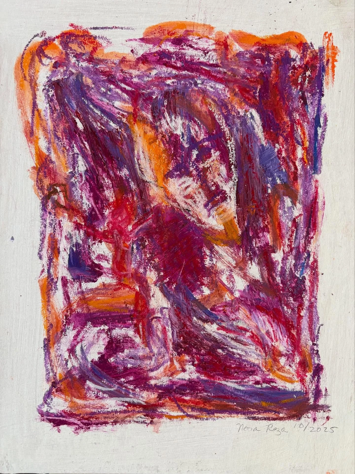 &ldquo;I read the news today,&ldquo; oil on cardboard. #oilpainting #freepalestine