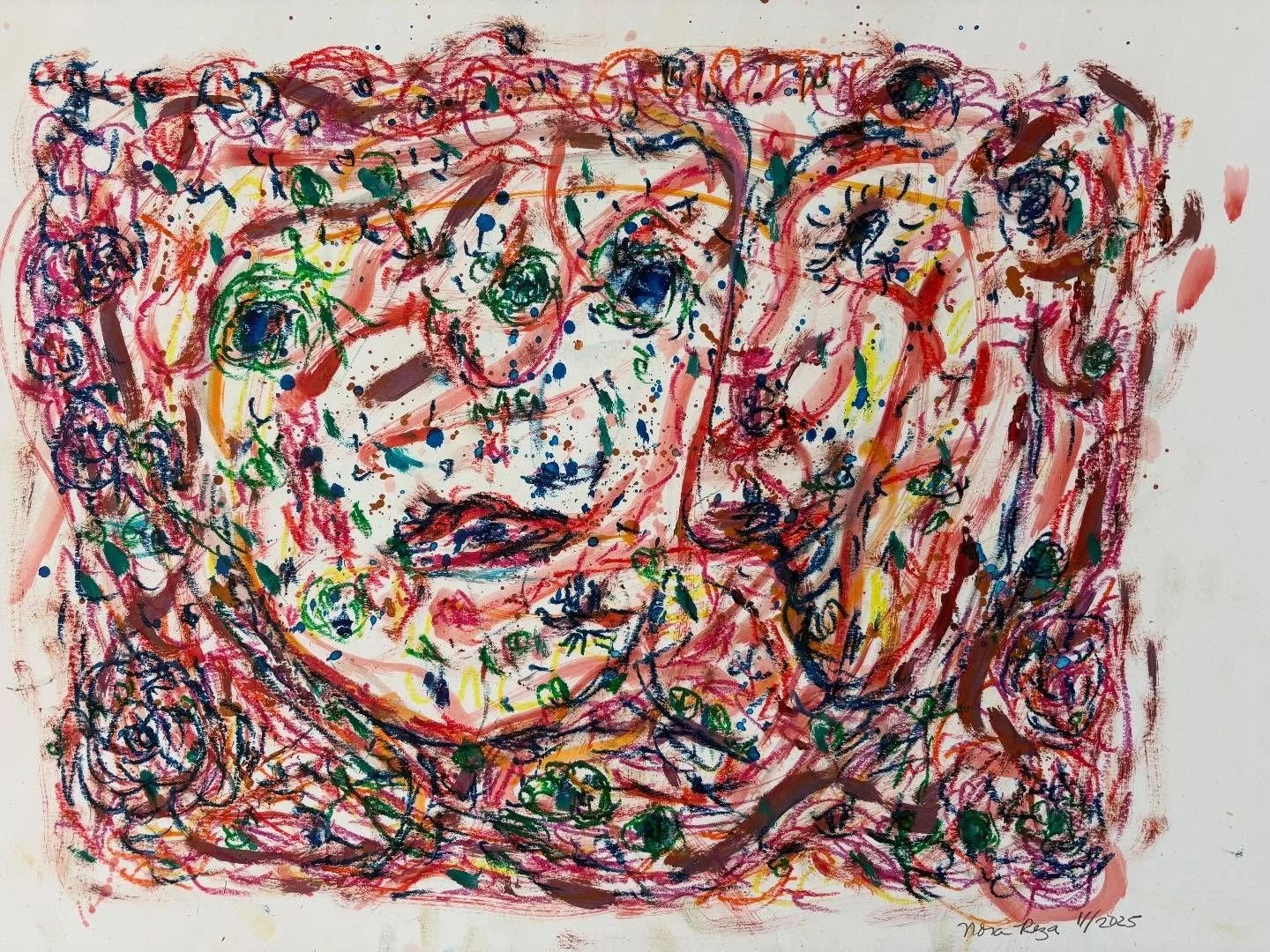 &ldquo;Couple&rdquo; from my &ldquo;Visionary Portraits,&rdquo; series. #mixedmedia #visionaryart #sfbayareaartist