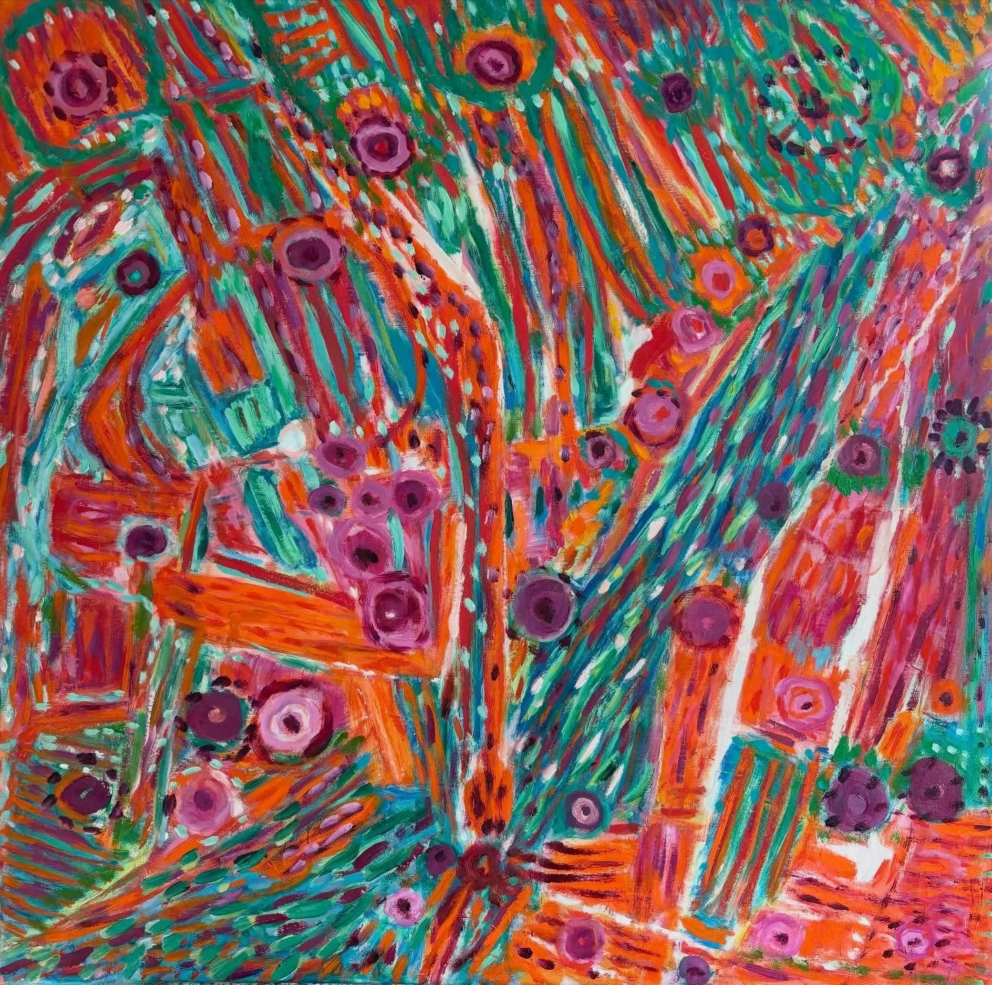 &ldquo;Mind Journey&rdquo; oil on linen, 30 inches times 30&rdquo;. 2026. #bayareaartist