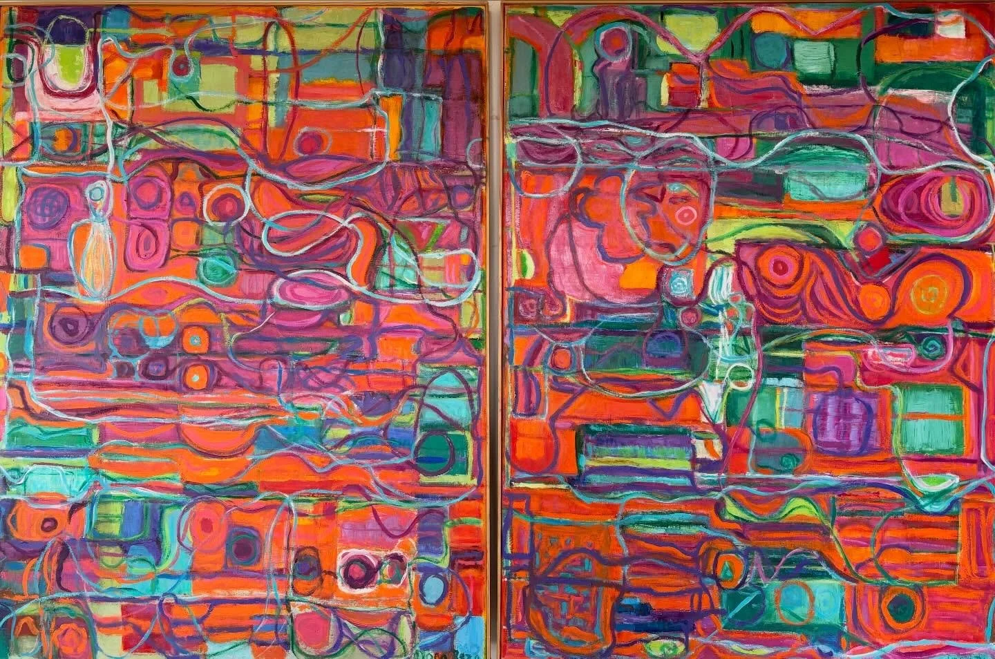 &ldquo;Tangled up in Tango,&ldquo; oil on canvas, diptych, 48 inches X 36&rdquo;, 2026.  #sanfranciscoartist