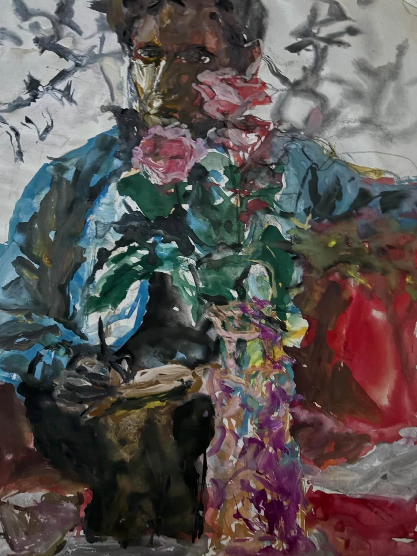 I want to post something about my Iranian father.  I am glad he is no longer alive to see the destruction of his country, and the universities where he went to school and taught, and where he was eventually president.  I did this watercolor of him&he