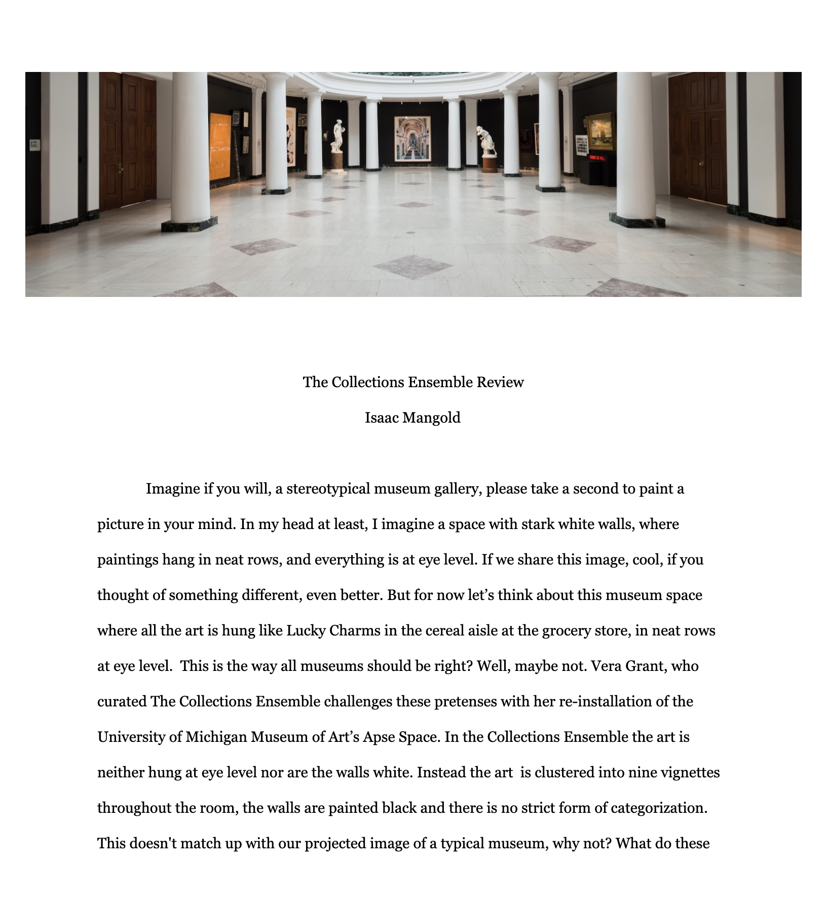 The Collections Ensemble Review