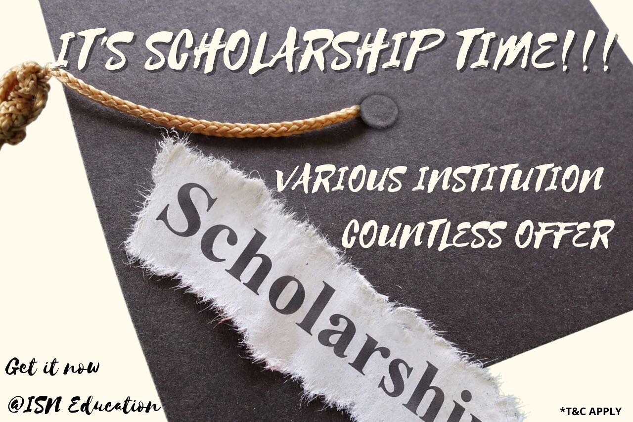 It's SCHOLARSHIP TIME!!!⁣⁣ ⏰⏰⏰
⁣⁣
ISN Education provides you  VARIOUS SCHOLARSHIP FROM VARIOUS INSTITUTIONS + COUNTLESS OFFERS! 🔥🔥🔥⁣⁣
⁣⁣
It takes $0 to consult with ISN Education and we will provide the best choice for your future ✨✨✨⁣⁣
⁣⁣
I&nbsp;