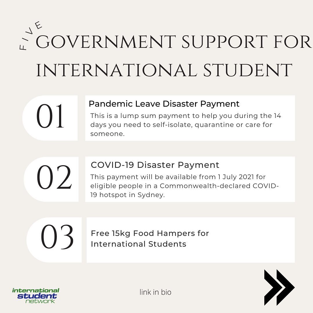 Many international students studying in NSW have been affected by the current lockdown. 

The NSW government stands with them and will continue to offer assistance and frequent updates. 

International students may be eligible for Australian governme