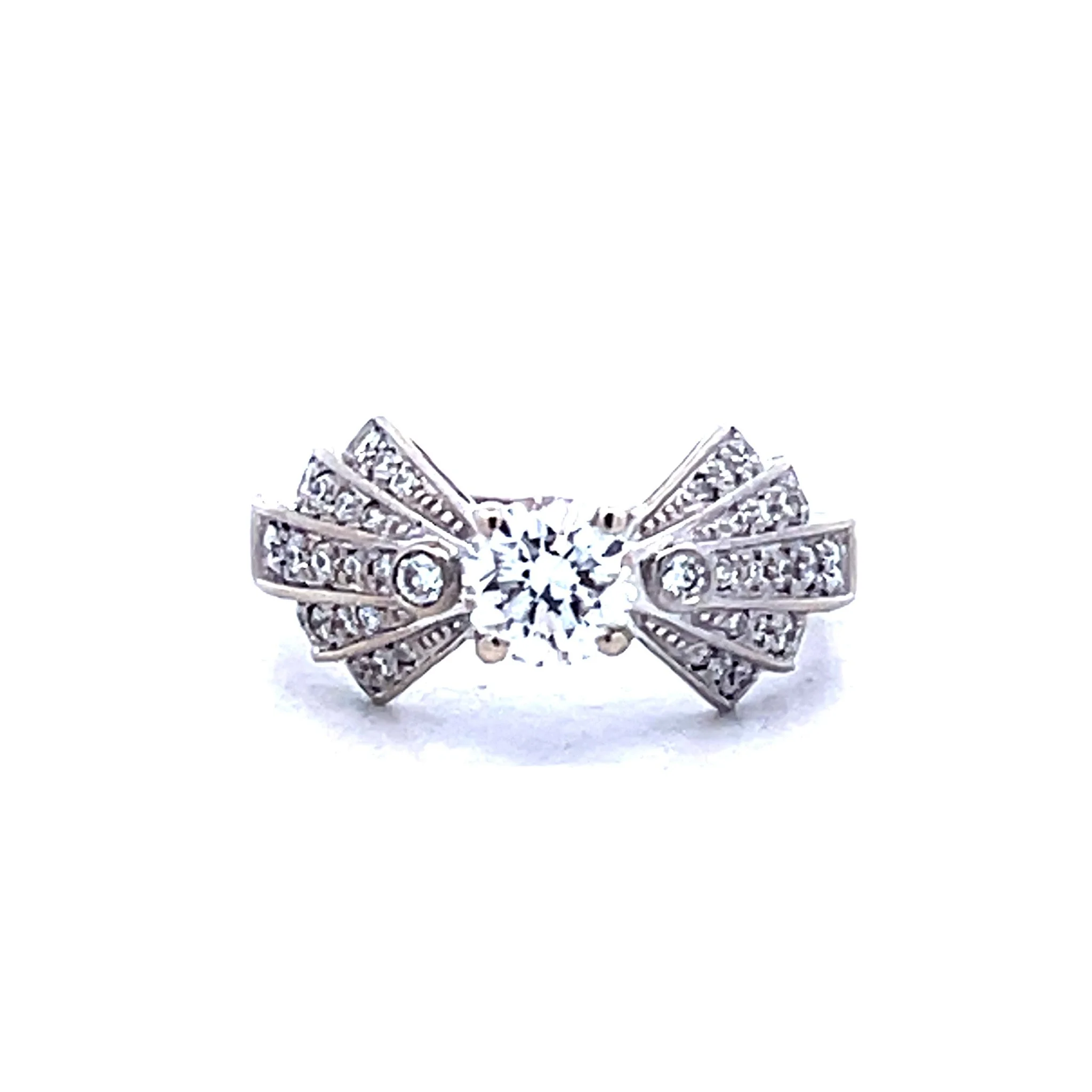 14K GIA Certified Diamond Ring in Antique Setting