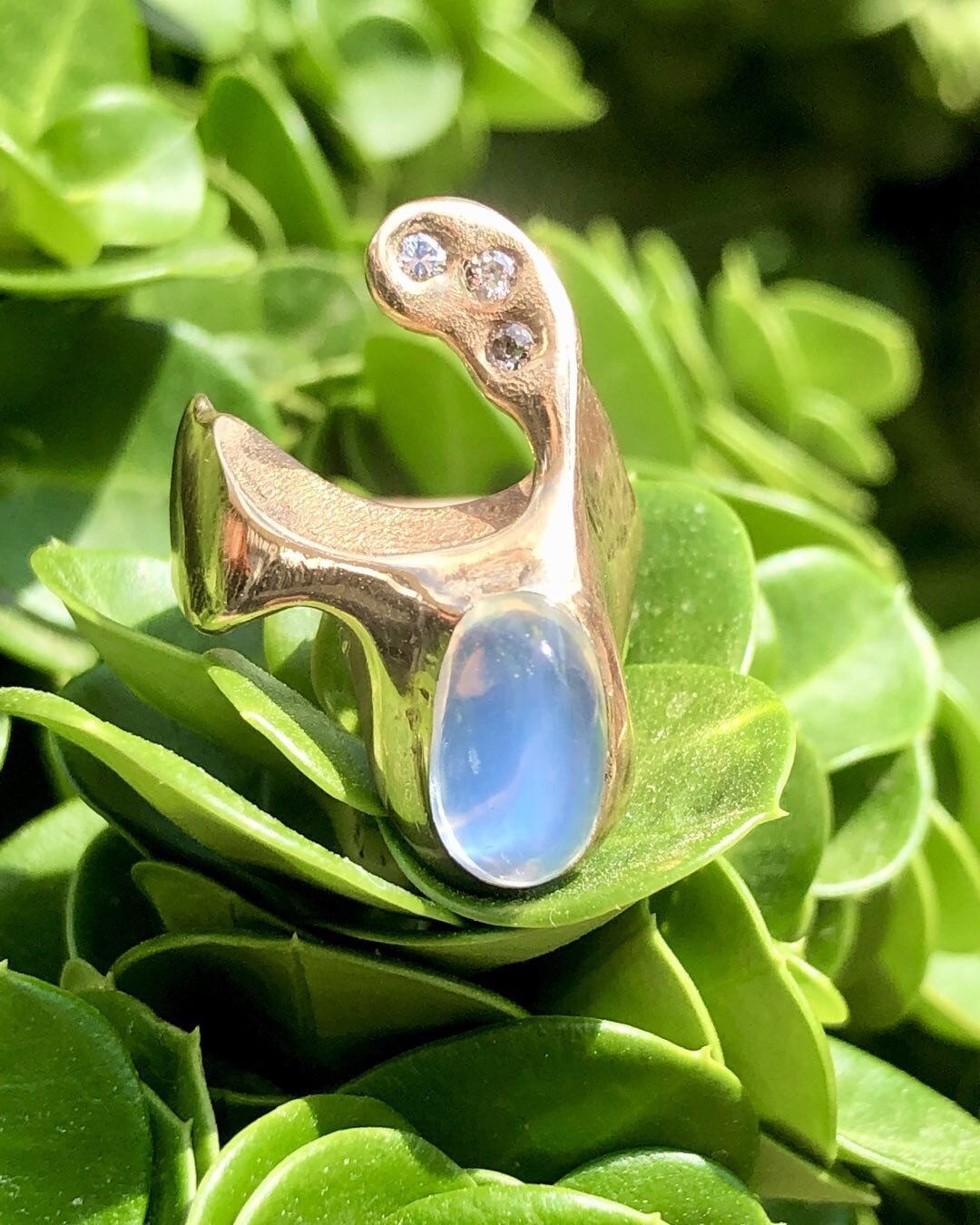 ✨Just in!✨ Magical moonstone! 

**Moonstone has long been known to be a symbol of light, hope and new beginnings**

Stop in or shop our website at Toddandcompany.com
.
.
.
#moonstone #14k #14gold #gold #jewelry #moonstonering #ring #diamond #estateje