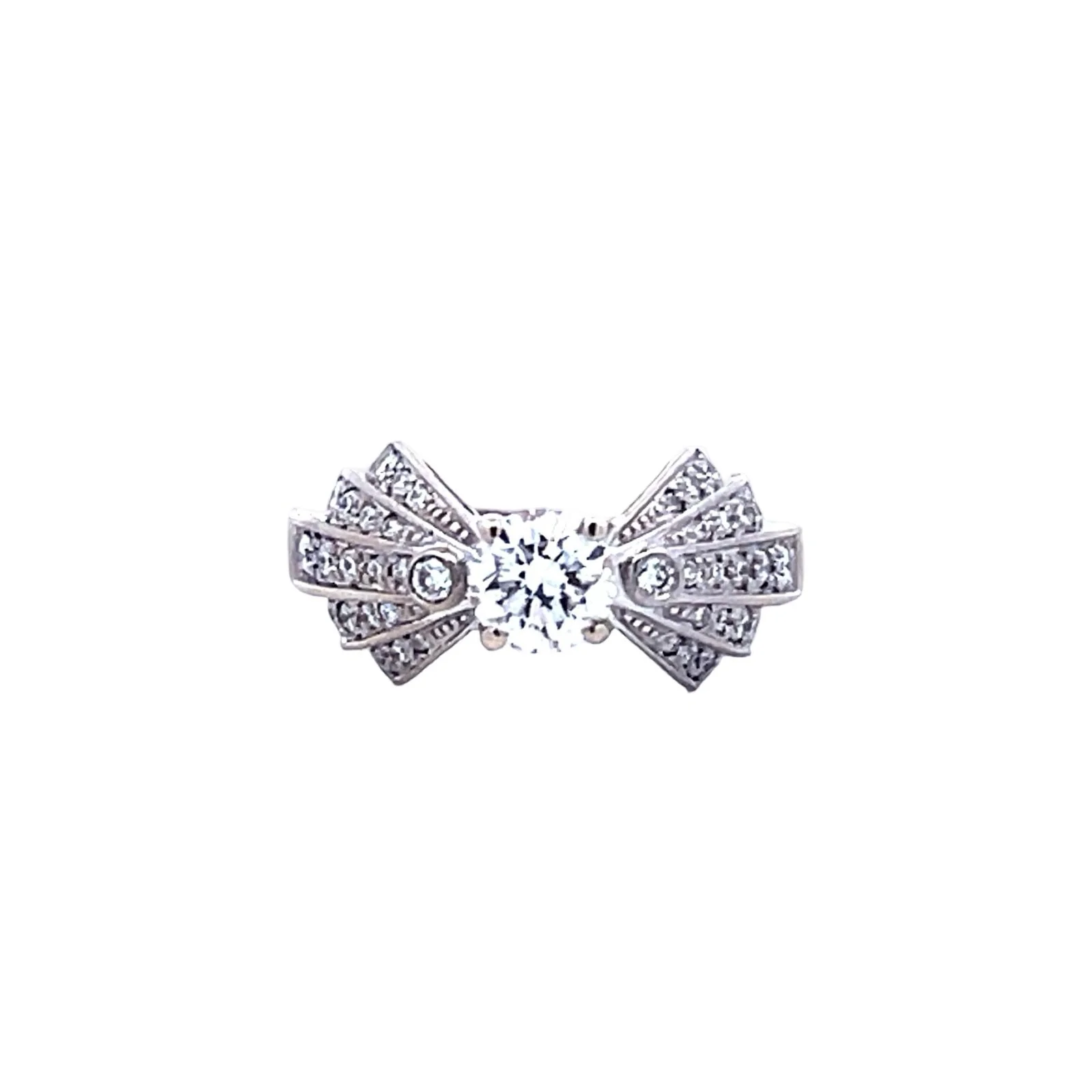 14K GIA Certified Diamond Ring in Antique Setting