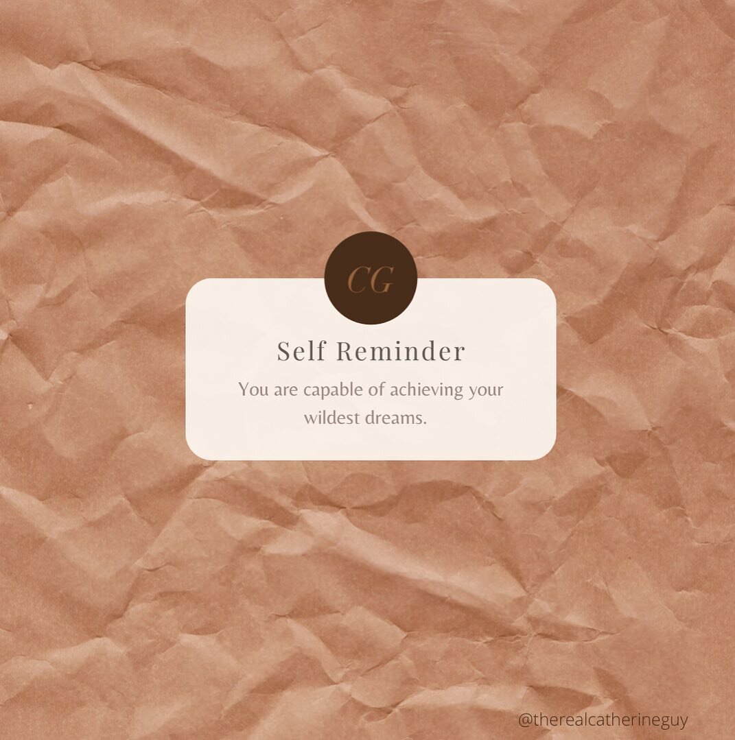 So many people stop themselves short because of imposter syndrome, anxiety, self-doubt, etc. Let&rsquo;s promise each other today that if we hear those negative thoughts we&rsquo;ll rebuke them out loud and combat them with statements and actions tha