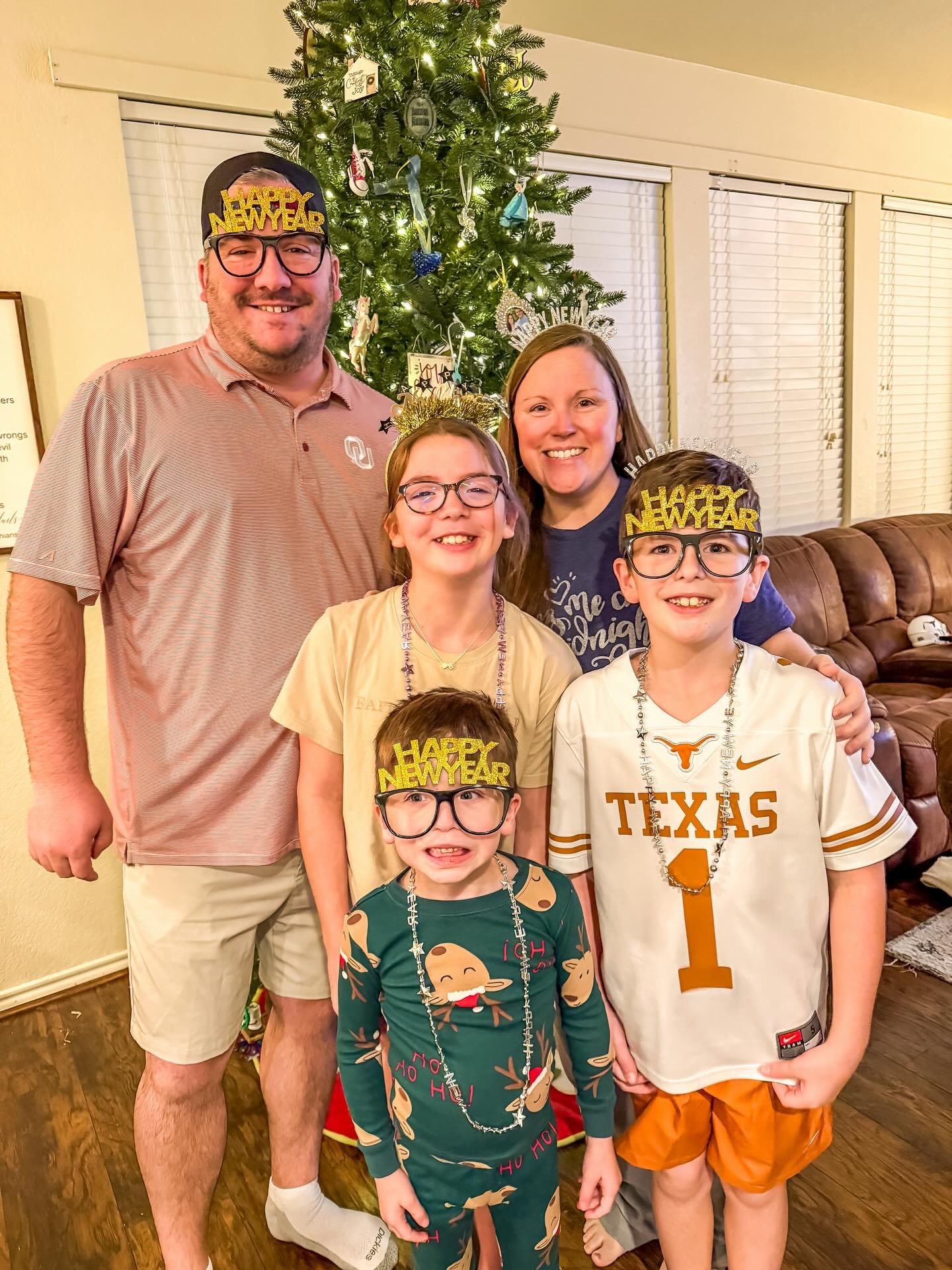 Ringing in the new year with this crew!! Football, Hopkins County Stew, and a little Murdle Mystery fun!