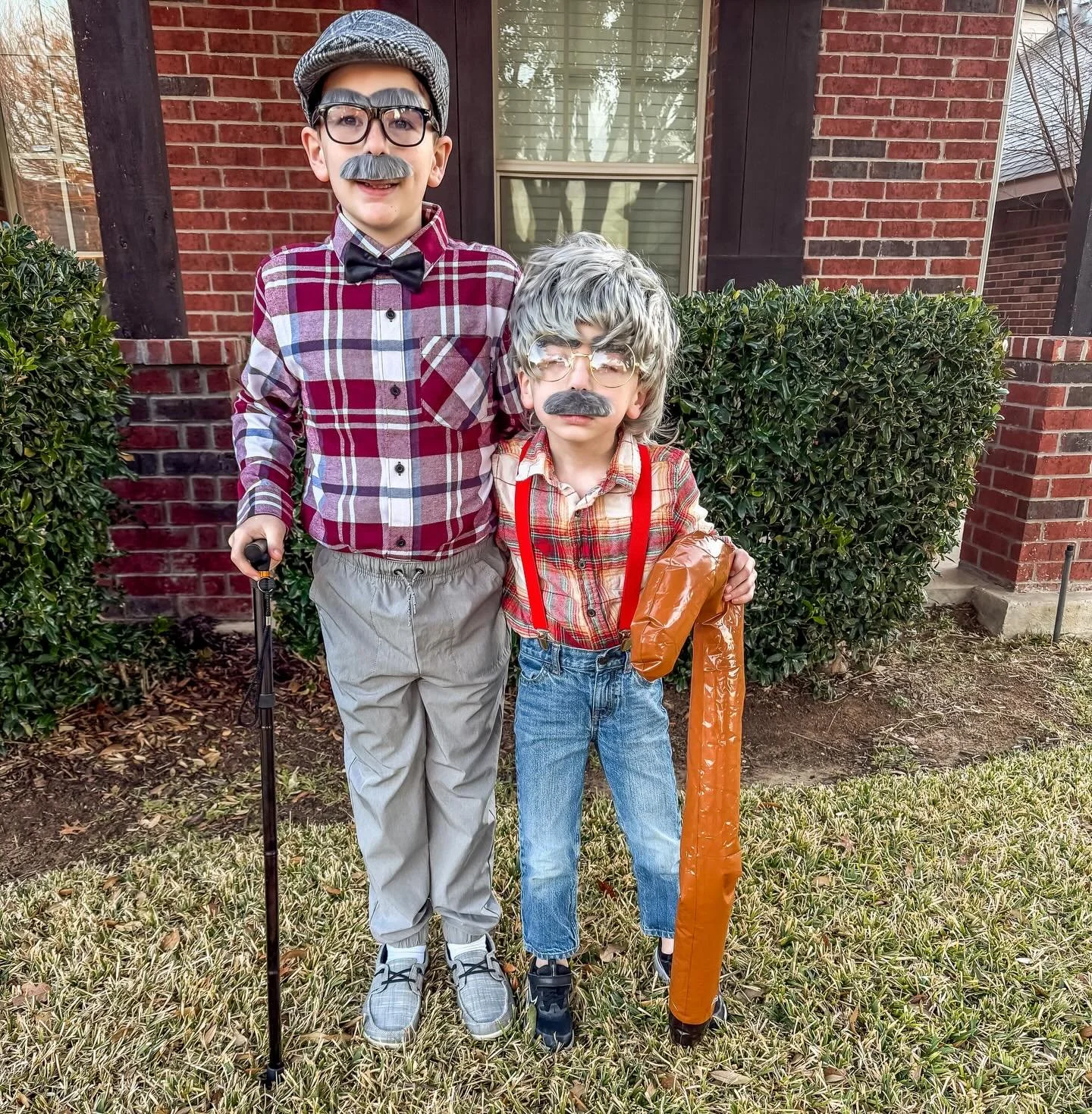 100 days down&hellip; 67 days to go! Cutest little grandpas there ever were. Will was dead set he wasn&rsquo;t doing it. Then he saw Carson and was like&hellip; &ldquo;okay, give me the stuff.&rdquo; 🤣🥰 So glad he gave in! Carson got dressed and im